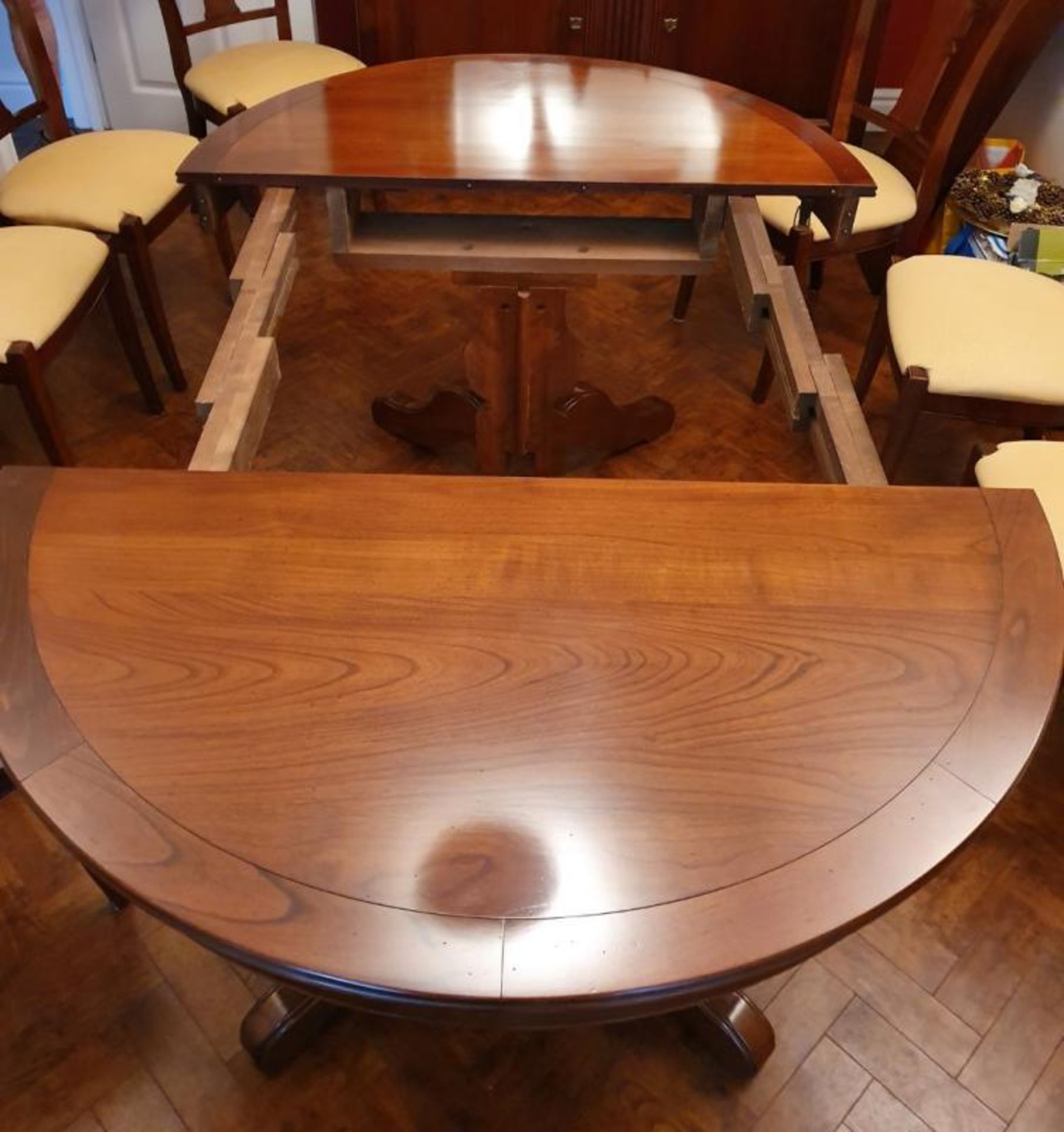 1 x GRANGE Dining Table in Solid Cherry Wood with 8 Matching Chairs - CL473 - Location: Bowdon WA14 - Image 16 of 18