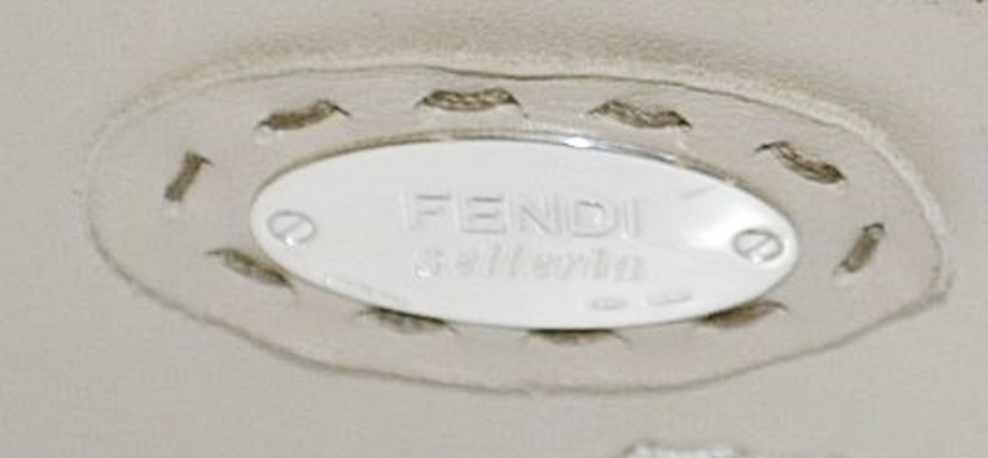 1 x Fendi 'Cat' Cream Leather Upholstered Pouffe / Ottoman - Ref: 5140500/B - Original RRP £1,779 - Image 5 of 6