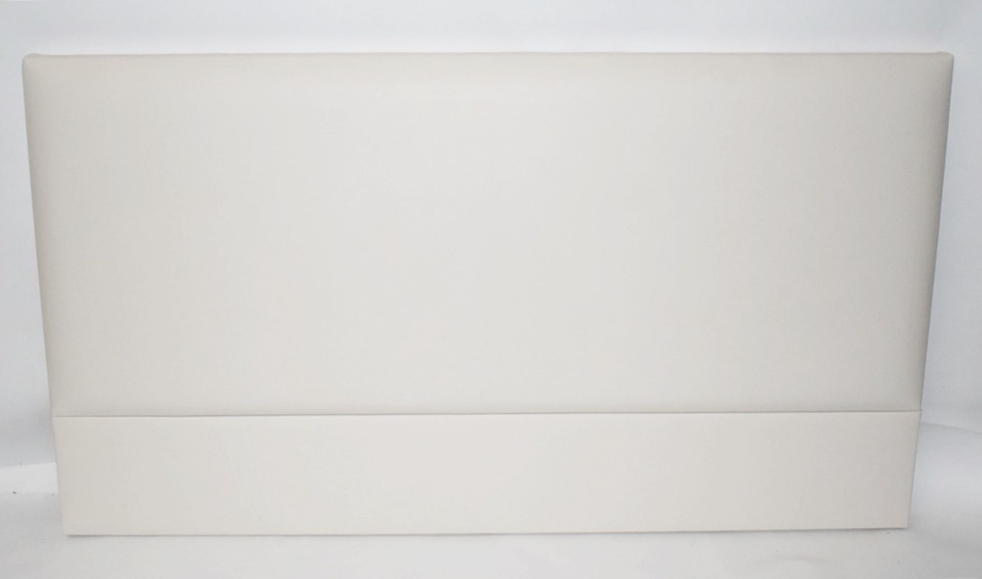 1 x VISPRING 'Muses' Luxury Faux Leather 135cm Double Headboard In Cream - Original RRP £820.00 - Image 3 of 8