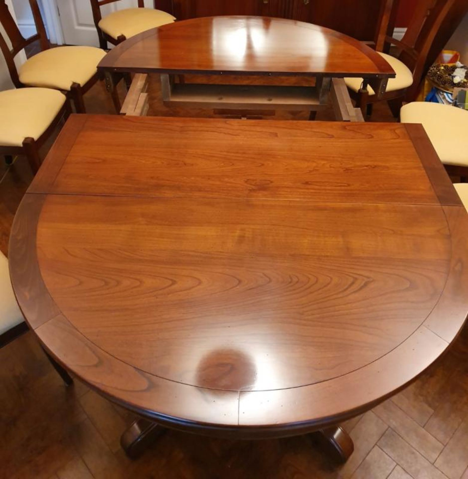 1 x GRANGE Dining Table in Solid Cherry Wood with 8 Matching Chairs - CL473 - Location: Bowdon WA14 - Image 17 of 18