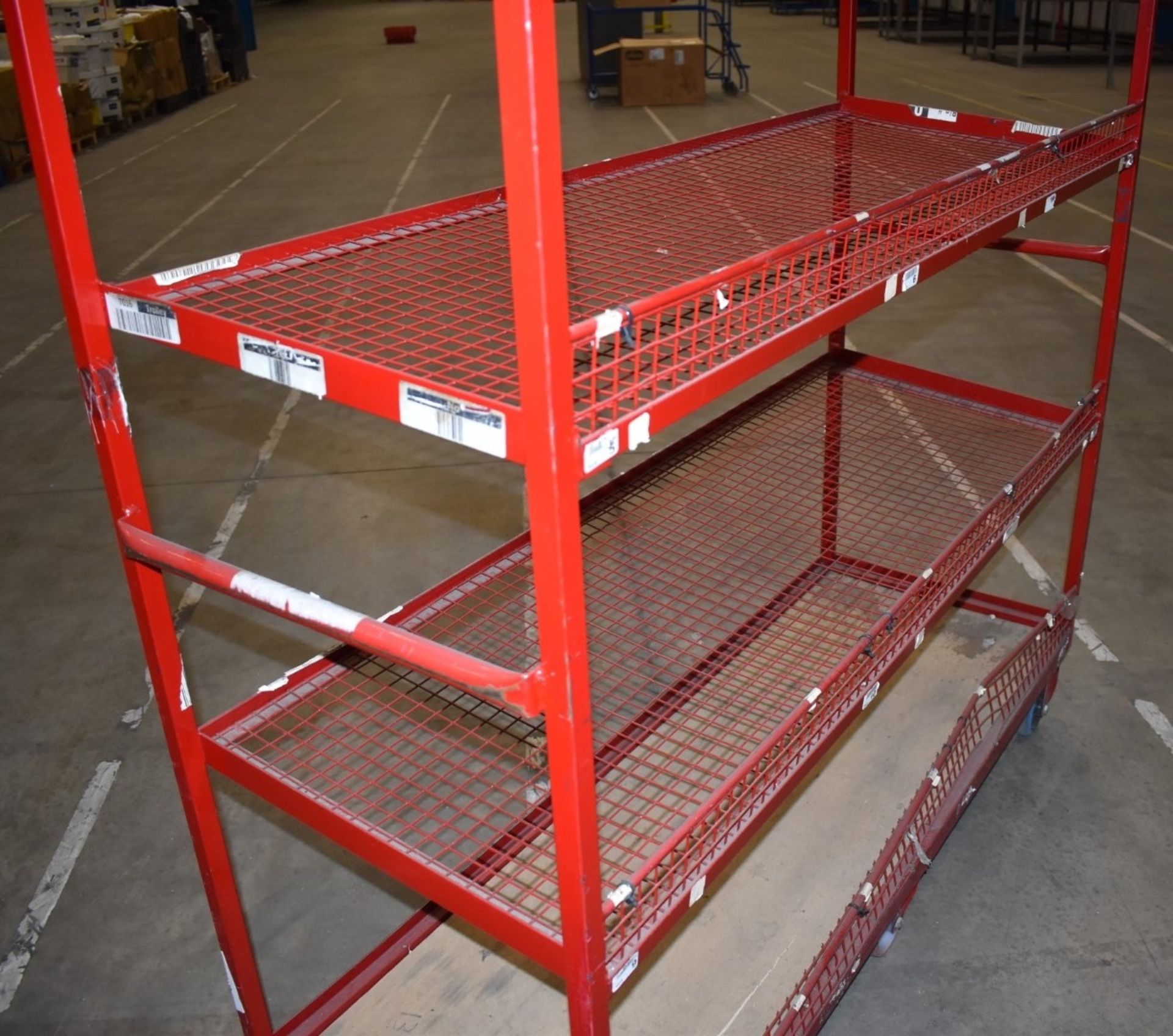 1 x Four Tier Metal Shelf Unit on Castors - Ideal For Warehouses or Offices etc - H180 x W160 x - Image 5 of 7