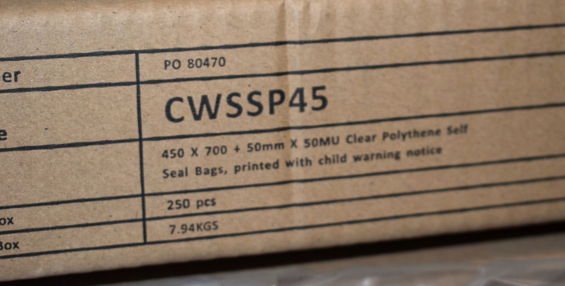 35 x Boxes of Clear Polythene Self Seal Bags - Bag Size 450x700mm - Ref LD273 - CL480 - Location: - Image 2 of 3