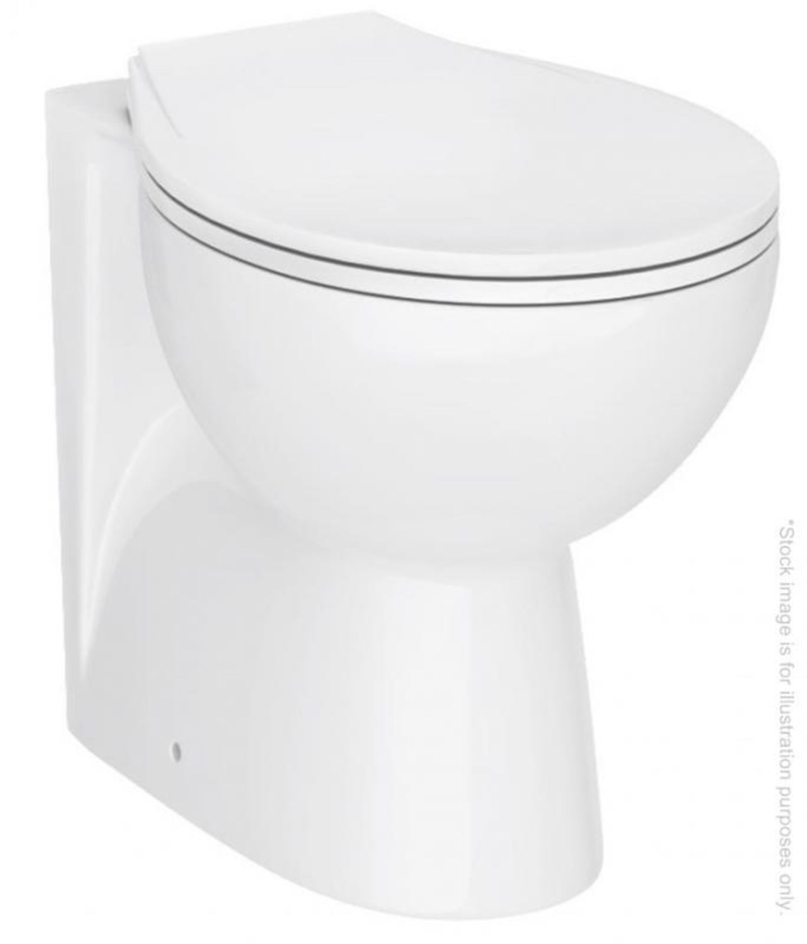 1 x Standard Ceramic Back to Wall Toilet Pan - BTW002 - New & Boxed Stock - CL406 - Location: Bolton