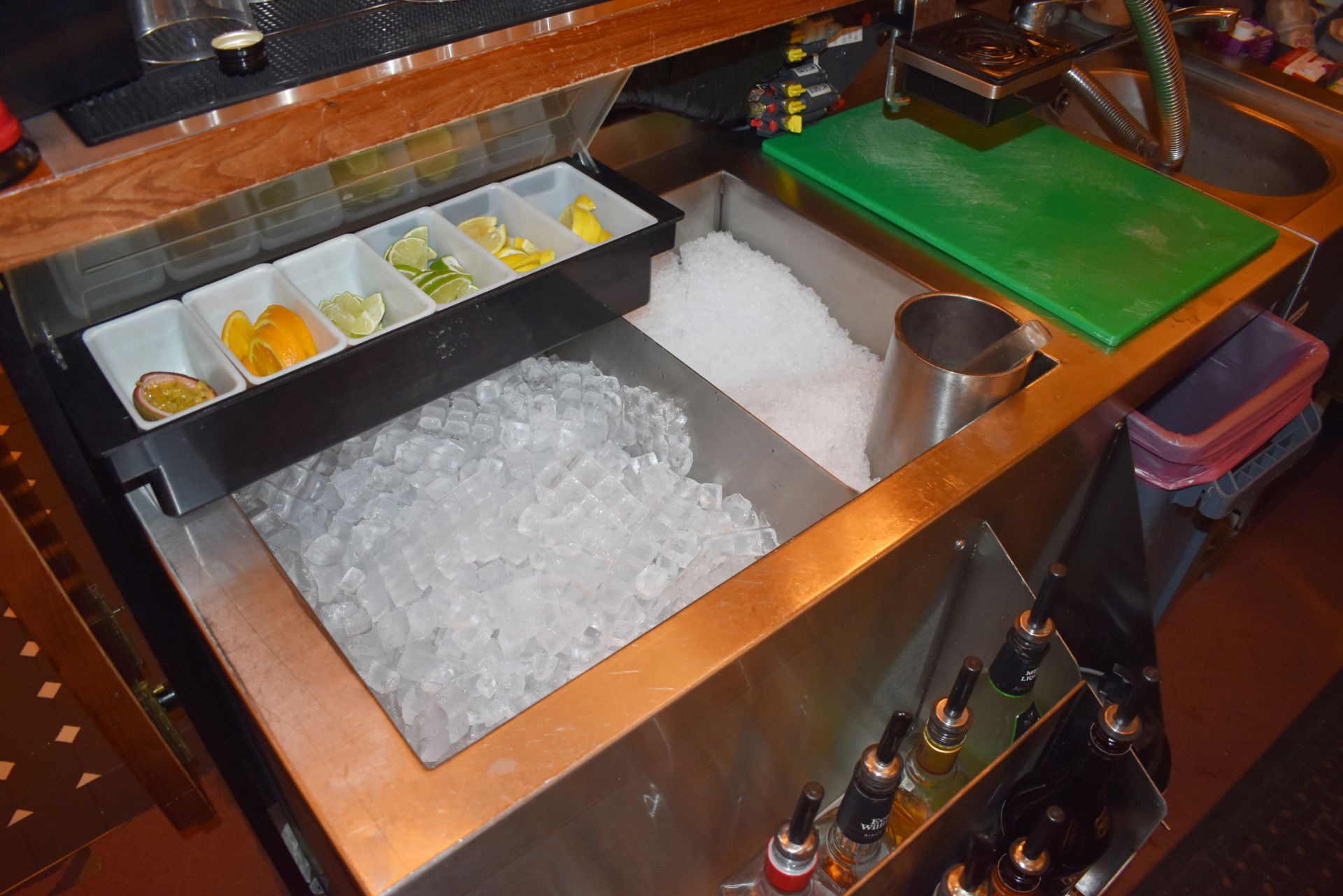 2 x Stainless Steel Backbar Drink Preparation Units With 2 x Ice Wells, 1 x Basin With Mixer Tap, - Image 3 of 10