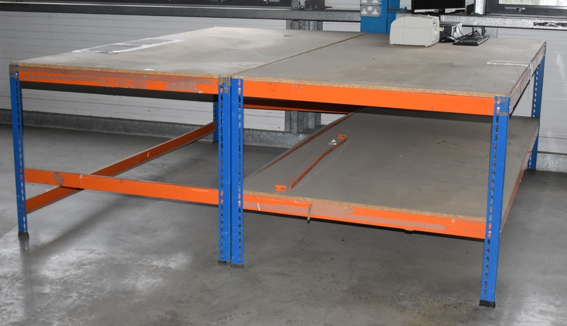 1 x Workbenches With Metal Frames - Dimensions: 120x240cm - Ref FE261 - CL480 - Location: Nottingham