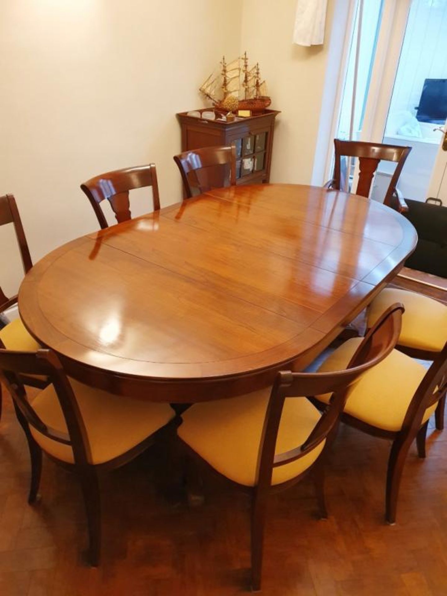 1 x GRANGE Dining Table in Solid Cherry Wood with 8 Matching Chairs - CL473 - Location: Bowdon WA14 - Image 2 of 18