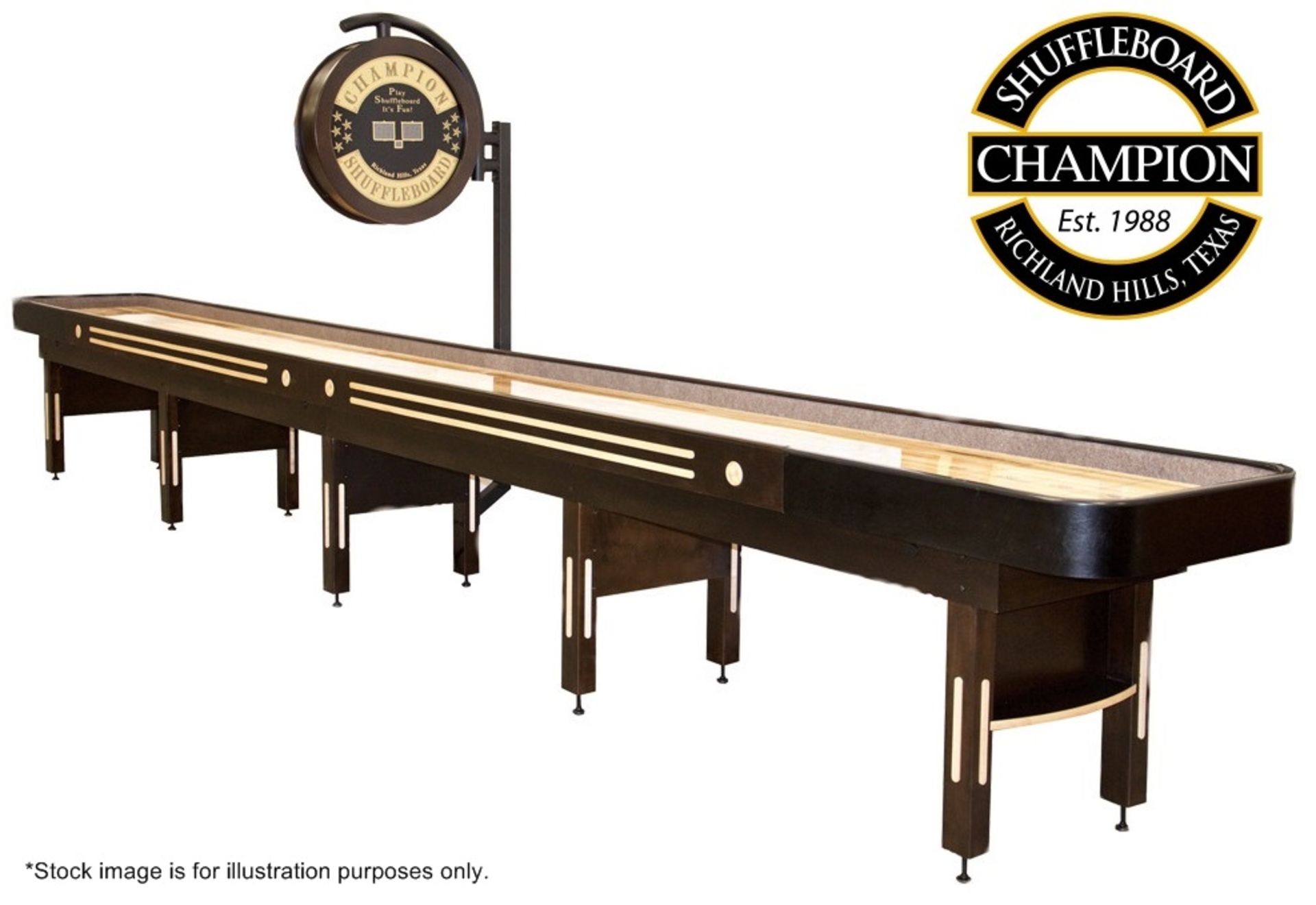 1 x 22-Foot 'Grand Champion Nordic Edition' Elite Shuffleboard Table With Electronic Scoreboard