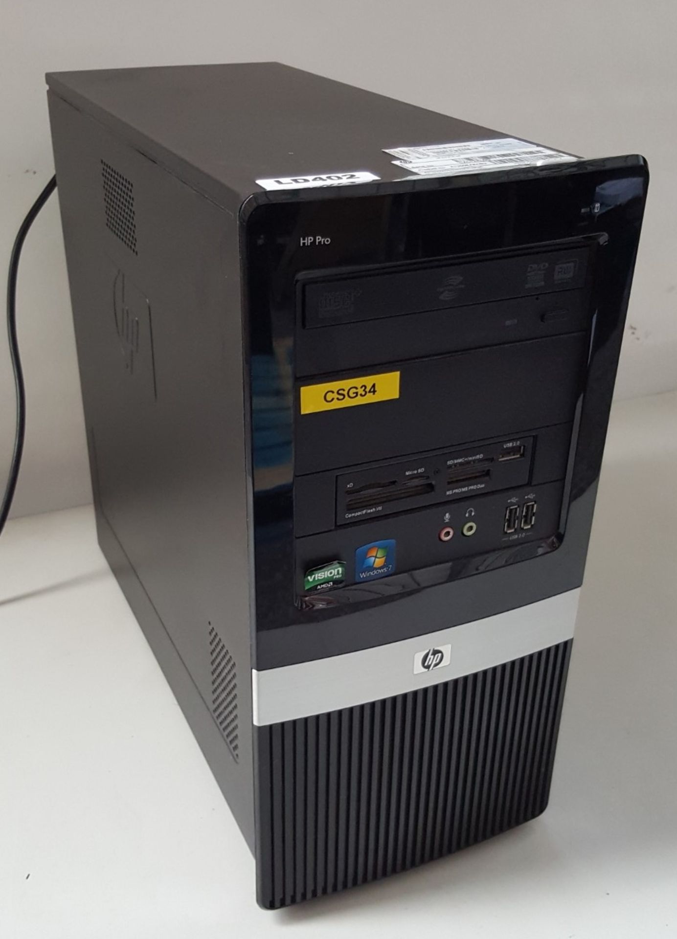 1 x HP Pro 3125 MT Athlon X3 440 Processor 3GHz 3GB RAM Desktop PC - Ref LD402 - Image 5 of 10