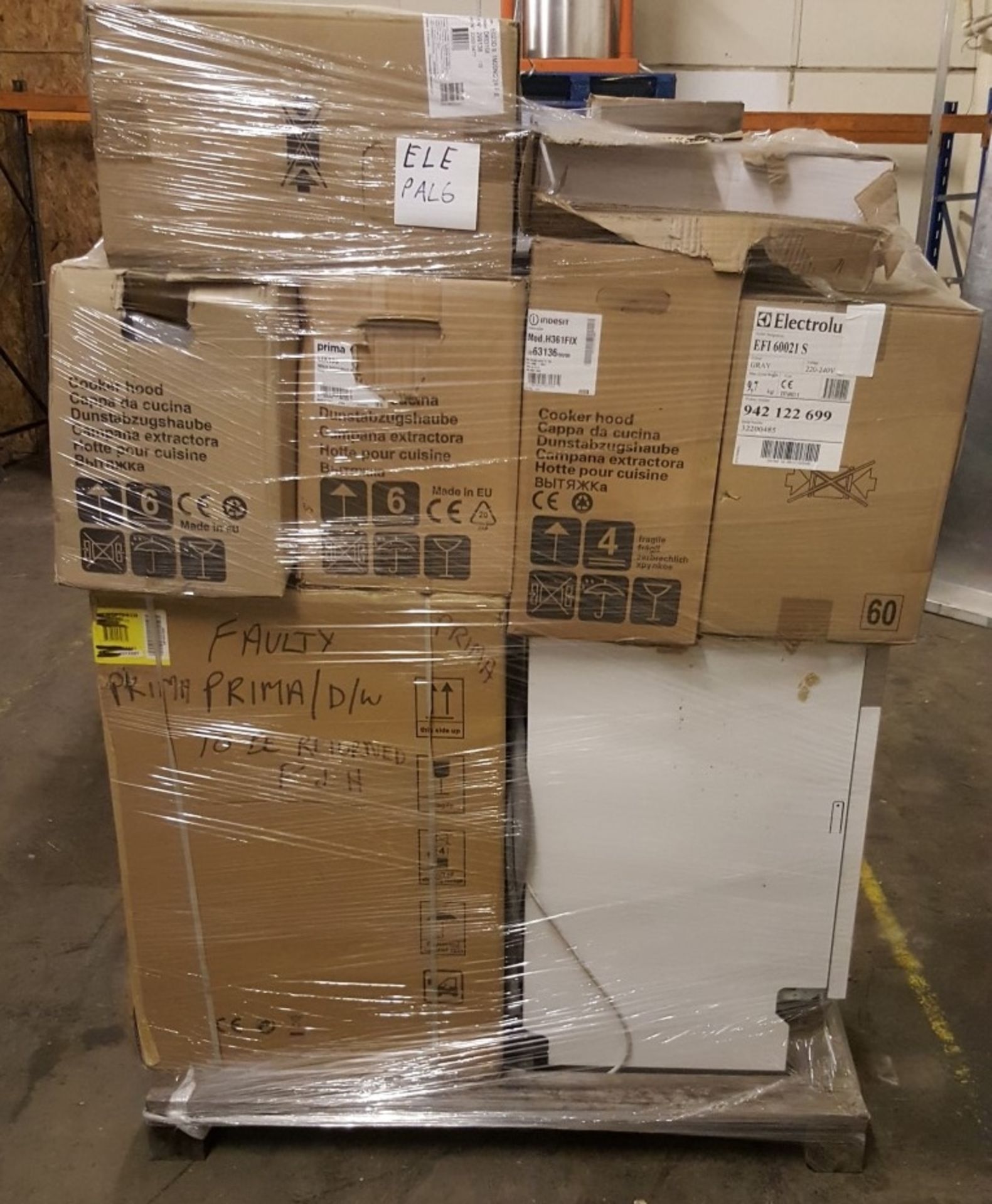 1 x Assorted Pallet of Domestic Appliances - Includes Dishwashers, Cooker Hoods & More- REF: ELEPAL6