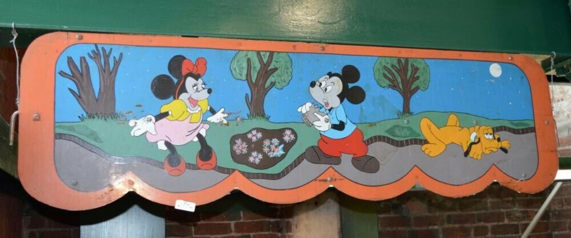7 x Vintage Fairground Ride Fence Panels - Hand Painted Disneyland Artwork - With Braced Backs and - Image 4 of 10