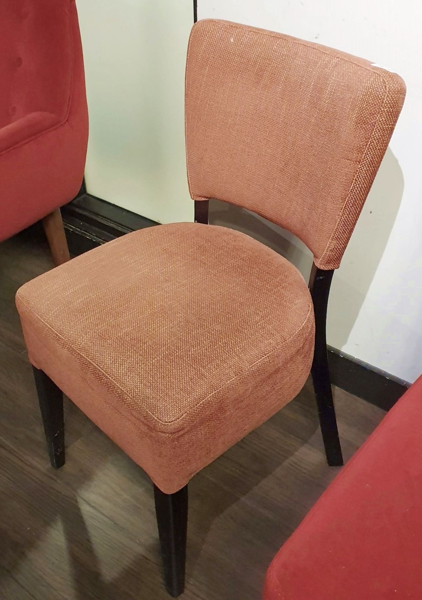 1 x Chair Upholstered in Salmon Fabric - Ref PA158 - CL463 - Location: Altrincham WA14 - Image 3 of 3