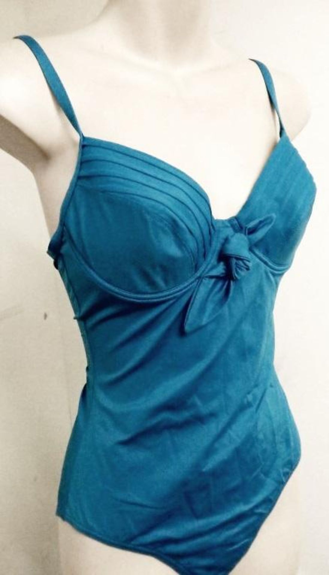 1 x Rasurel - Turquoise -Touquet balconnet Swimsuit - R20232 - Size 2C - UK 32 - Fr 85 - EU/Int 70