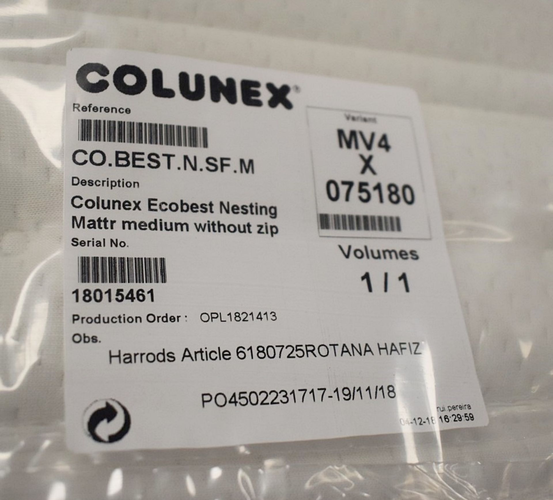 1 x COLUNEX 'Best' Mattress - Custom Single: 75 x 180 x 27cm - Medium Firmness - Original RRP £1,274 - Image 8 of 10