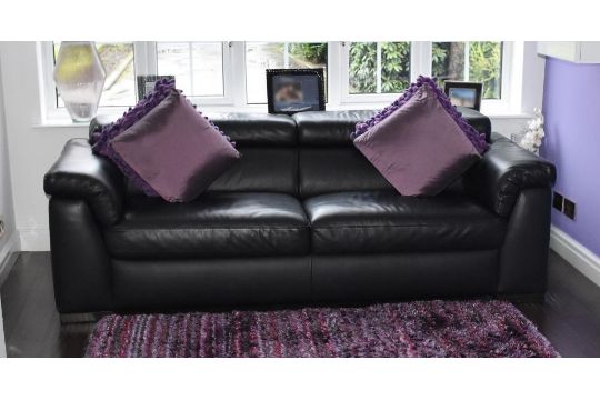 italsofa black leather sofa