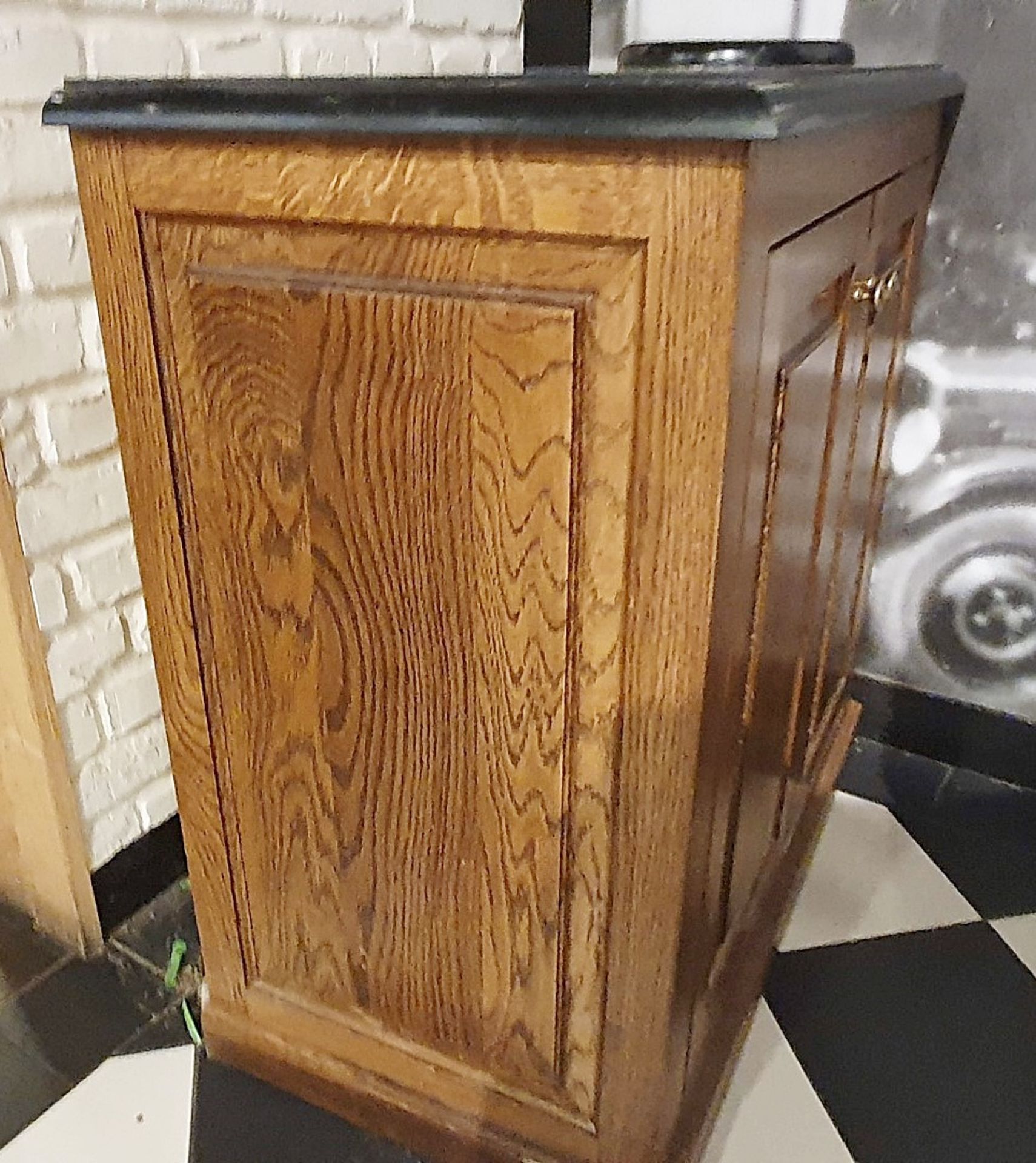 1 x Waitress / Waiter Service Cabinet in Walnut With Granite Surface and Cup Disposal Chute - H90 - Bild 8 aus 8