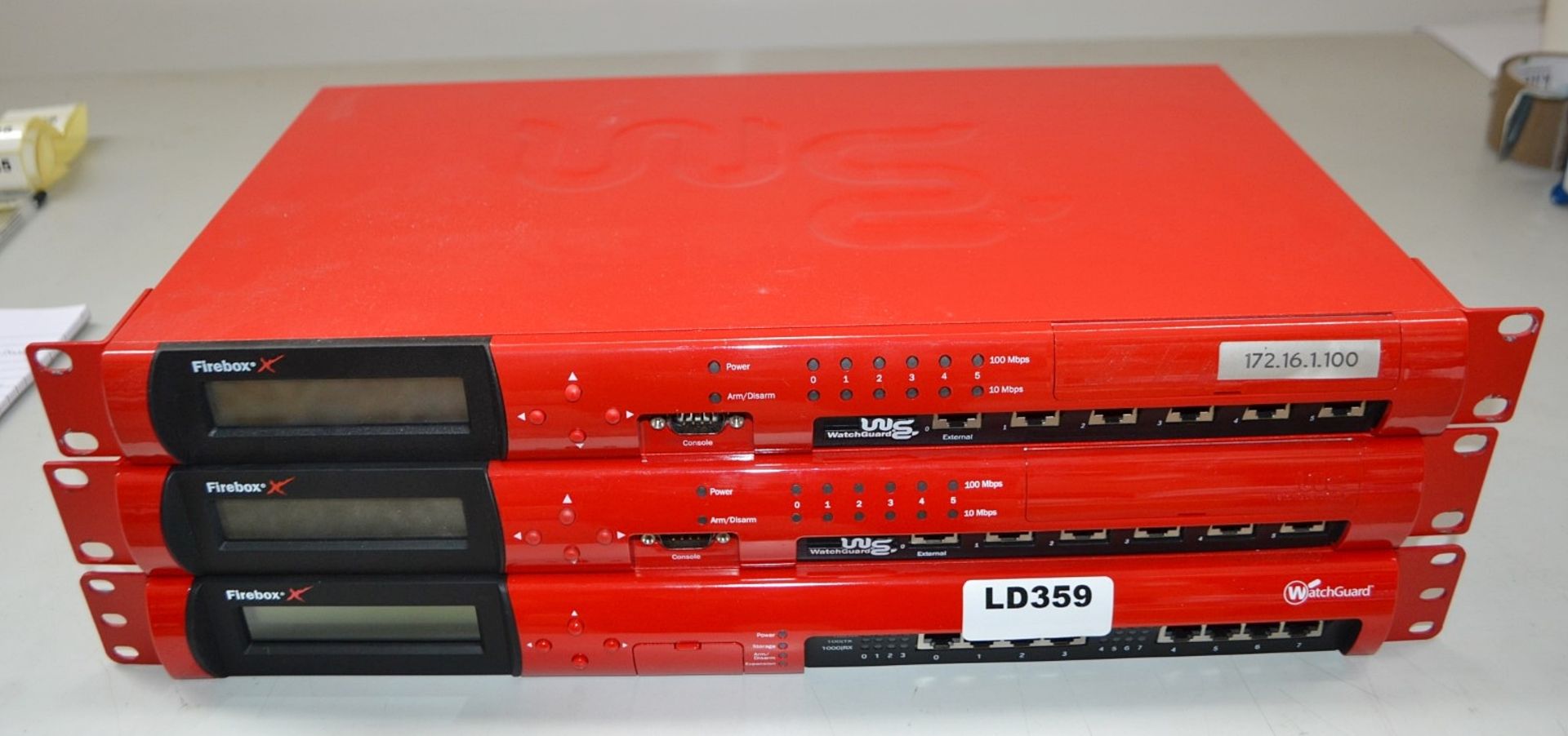 3 x Red Watchguard Firebox Security System's - Ref: LD359 - CL409 - Altrincham WA14