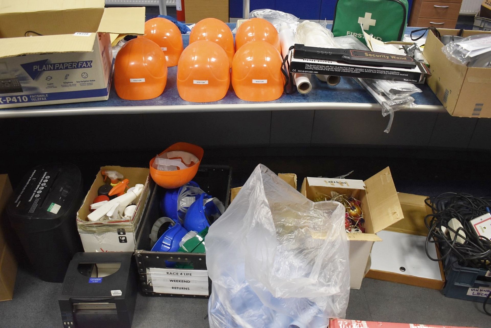 Assorted Job Lot - Includes Hard Hats, Workware, Cameras, Security Wand, Xmas Decorations, Office