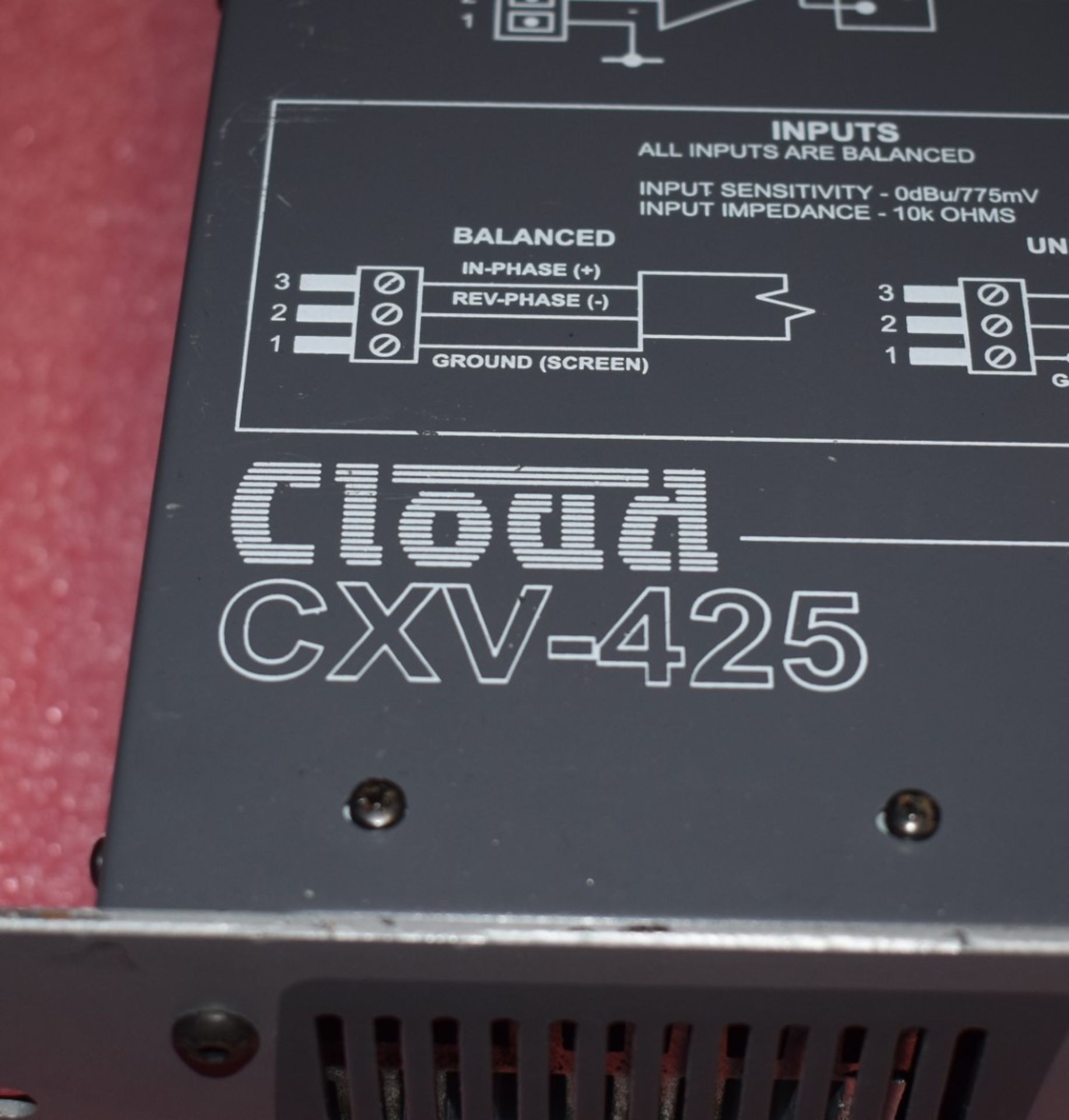 1 x Cloud CXV-425  Power Amplifier - 100v, 4x 250w, Transformer Less - Rackmount Unit 3U - CL409 - - Image 5 of 6