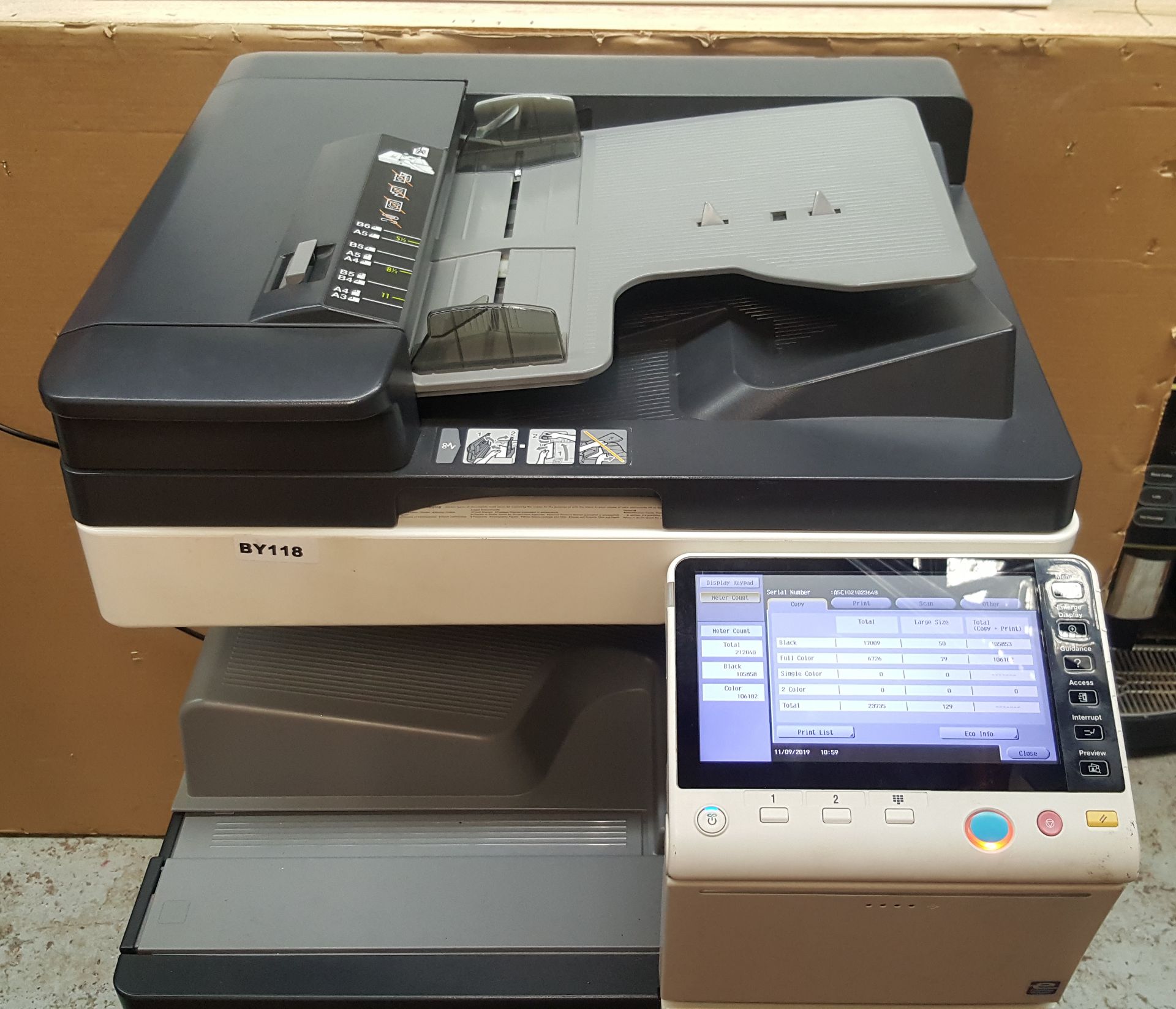 1 x Konica Minolta Bizhub C364e Colour Multifunction Office Printer - Ref BY118 - Image 6 of 7