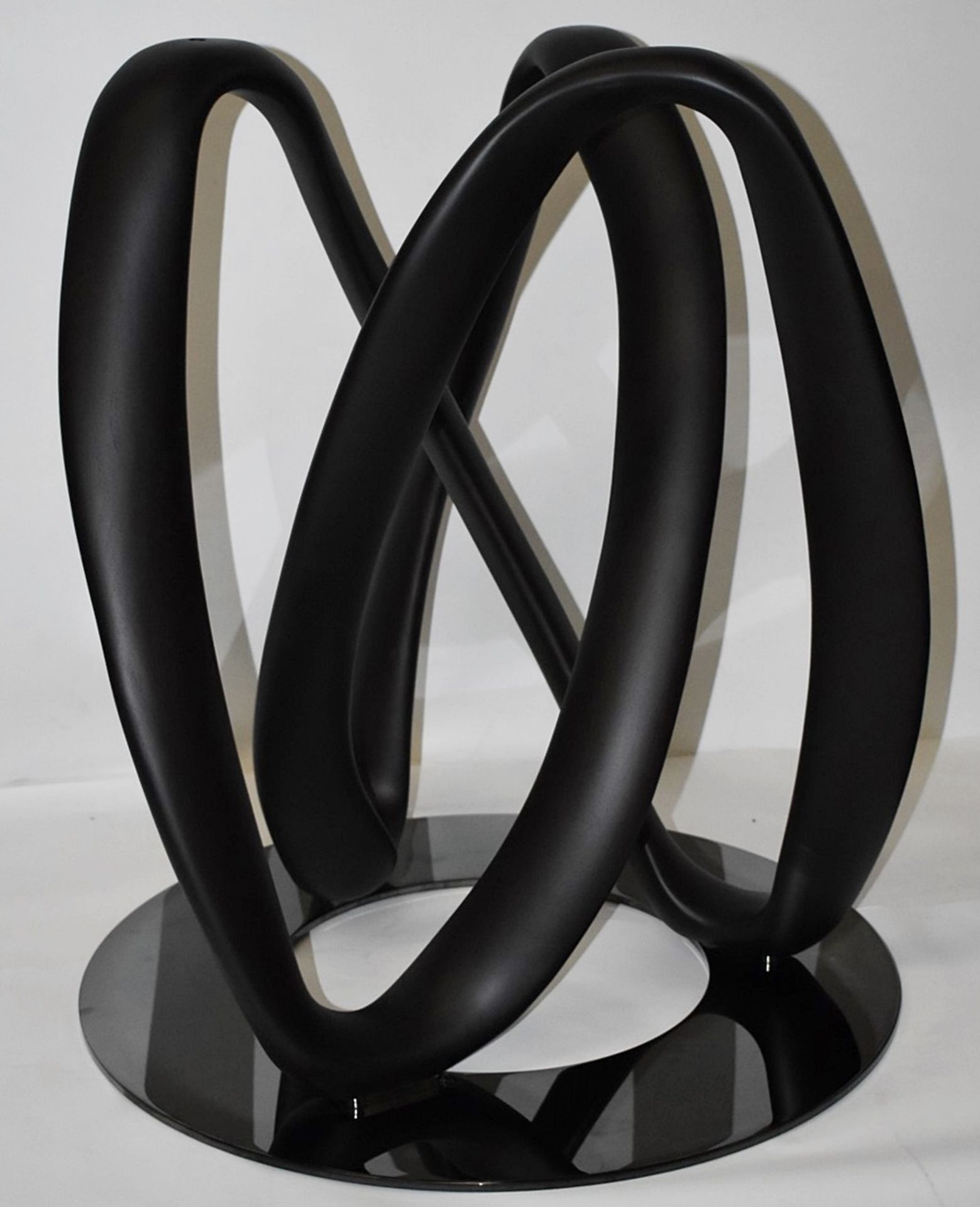 1 x PORADA 'Infinity' Italian Designer Rectangular Glass Topped Dining Table With Distinctive Bases - Bild 5 aus 15