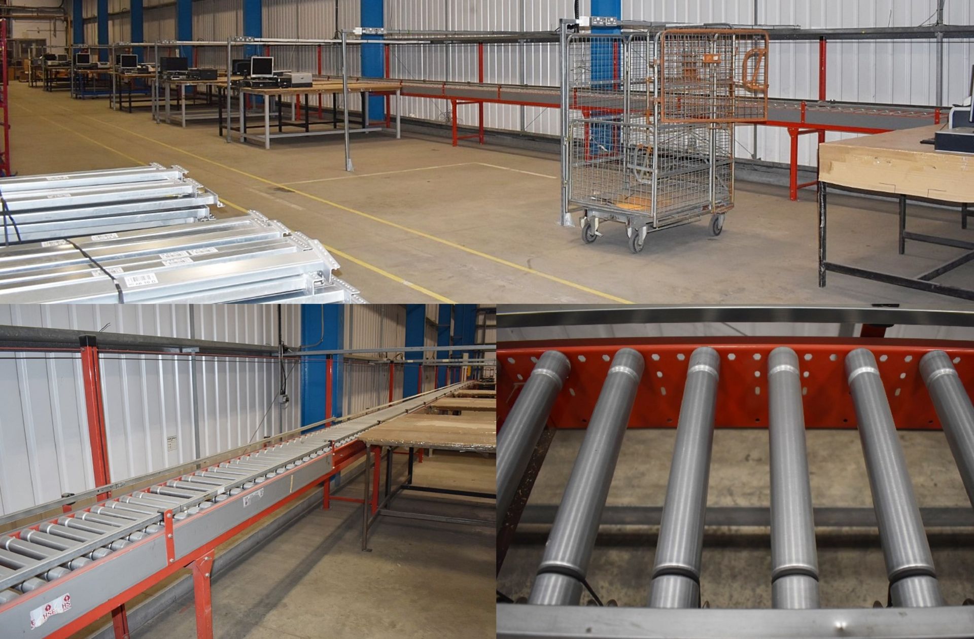 1 x Powered Conveyor Roller System - To Be Removed From Distribution Centre - Approx 140ft in Length