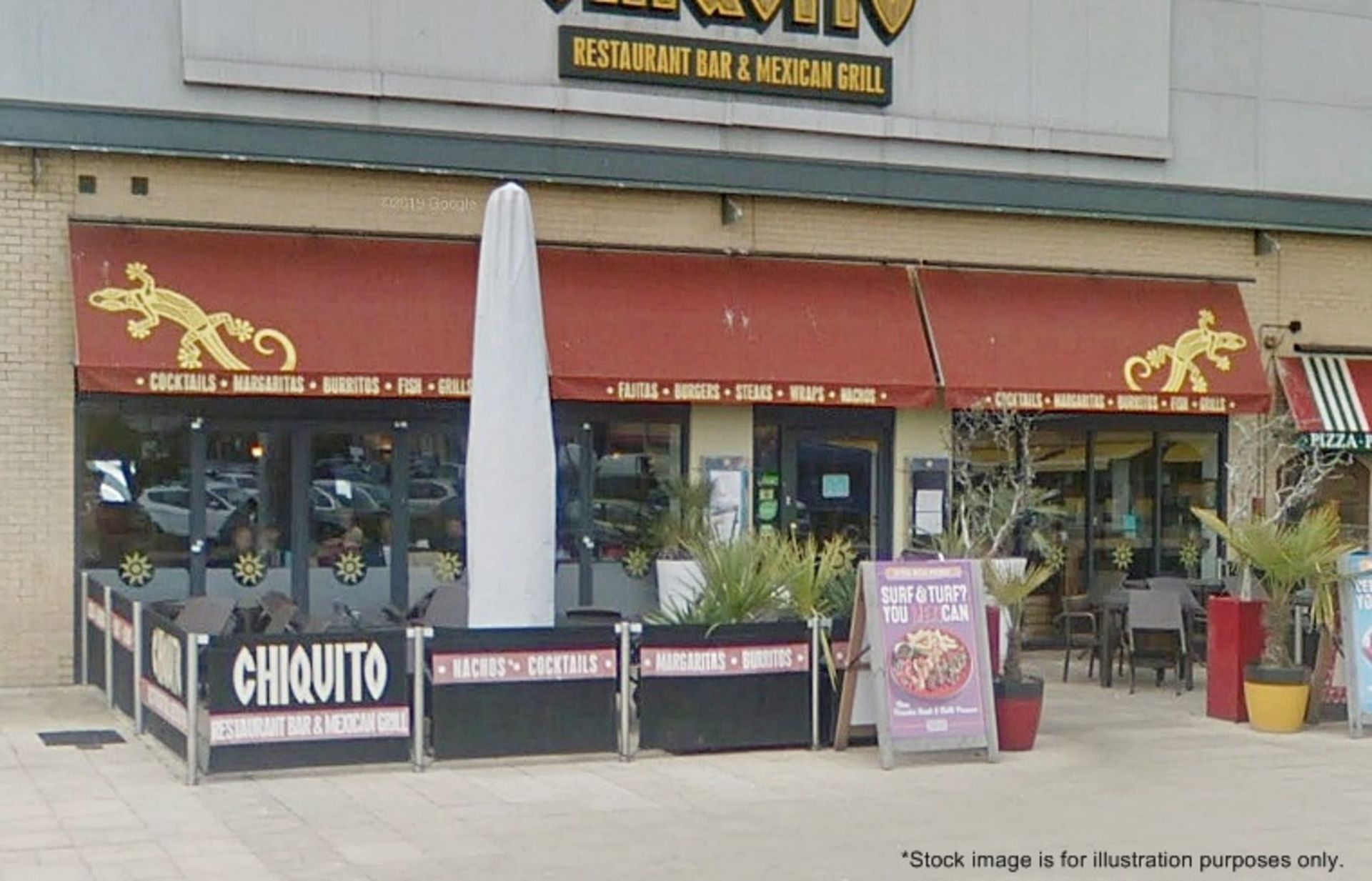 3 x Restaurant Awnings With Lighting - Recently Removed From A Mexican Themedd Restaurant