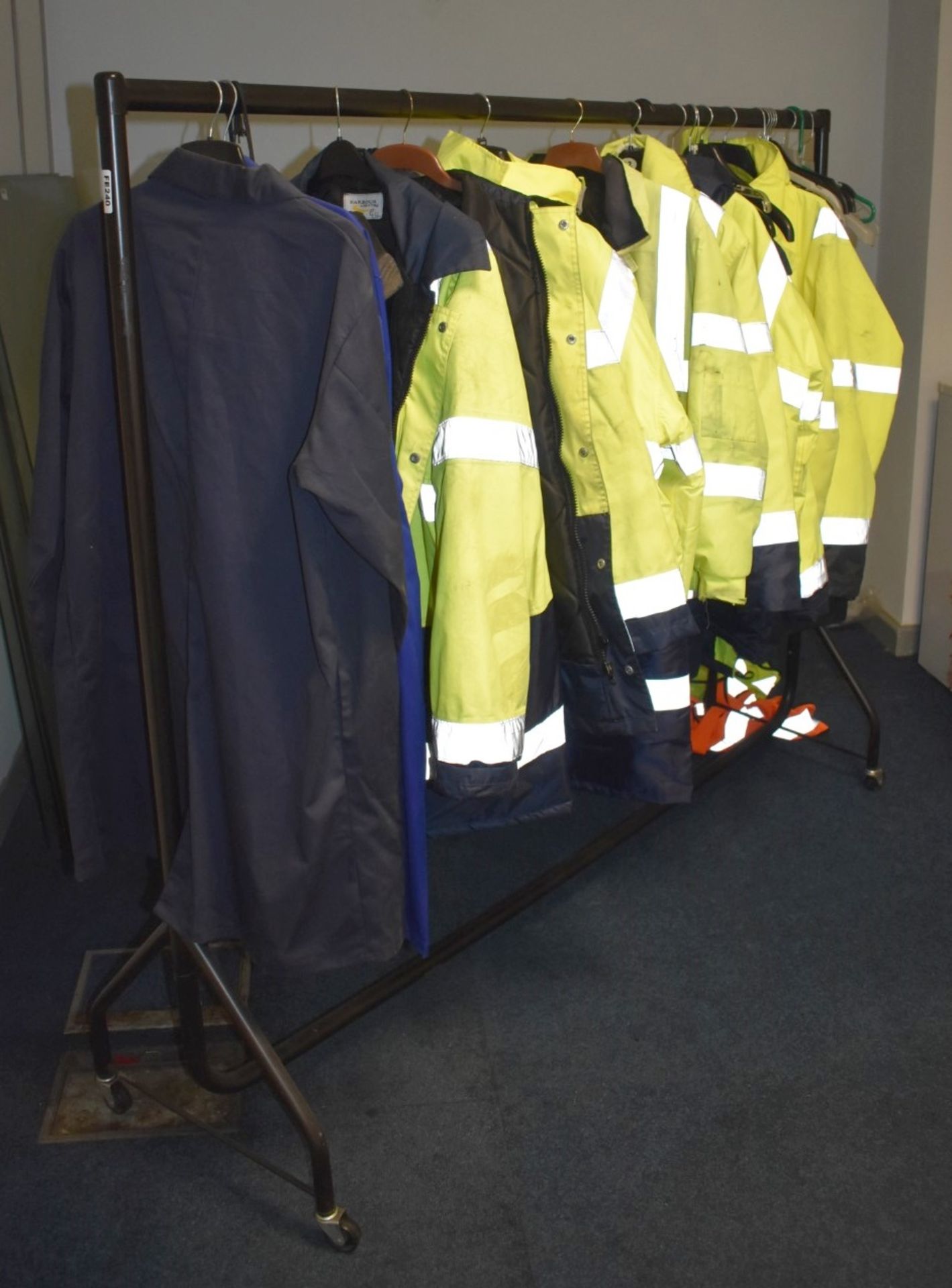 1 x Clothes Rail With Various Work Coats - Ref FE240 ODS - CL480 - Location: Nottingham NG15 - Image 2 of 2