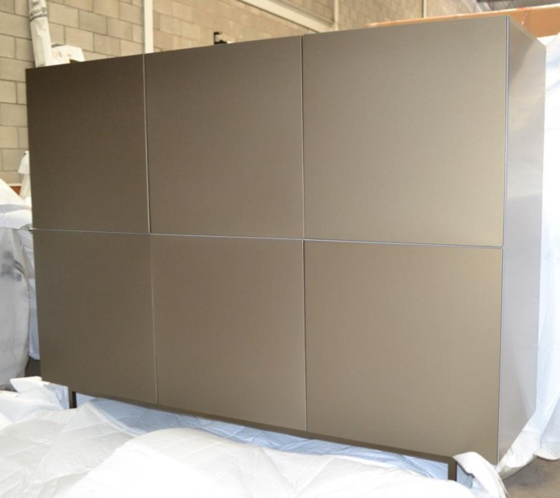 1 x LIGNE ROSET 'Book And Look' 6-Door Sideboard With Bronzed Fronts - Dimensions: H120 x 45 x 157cm - Image 2 of 11