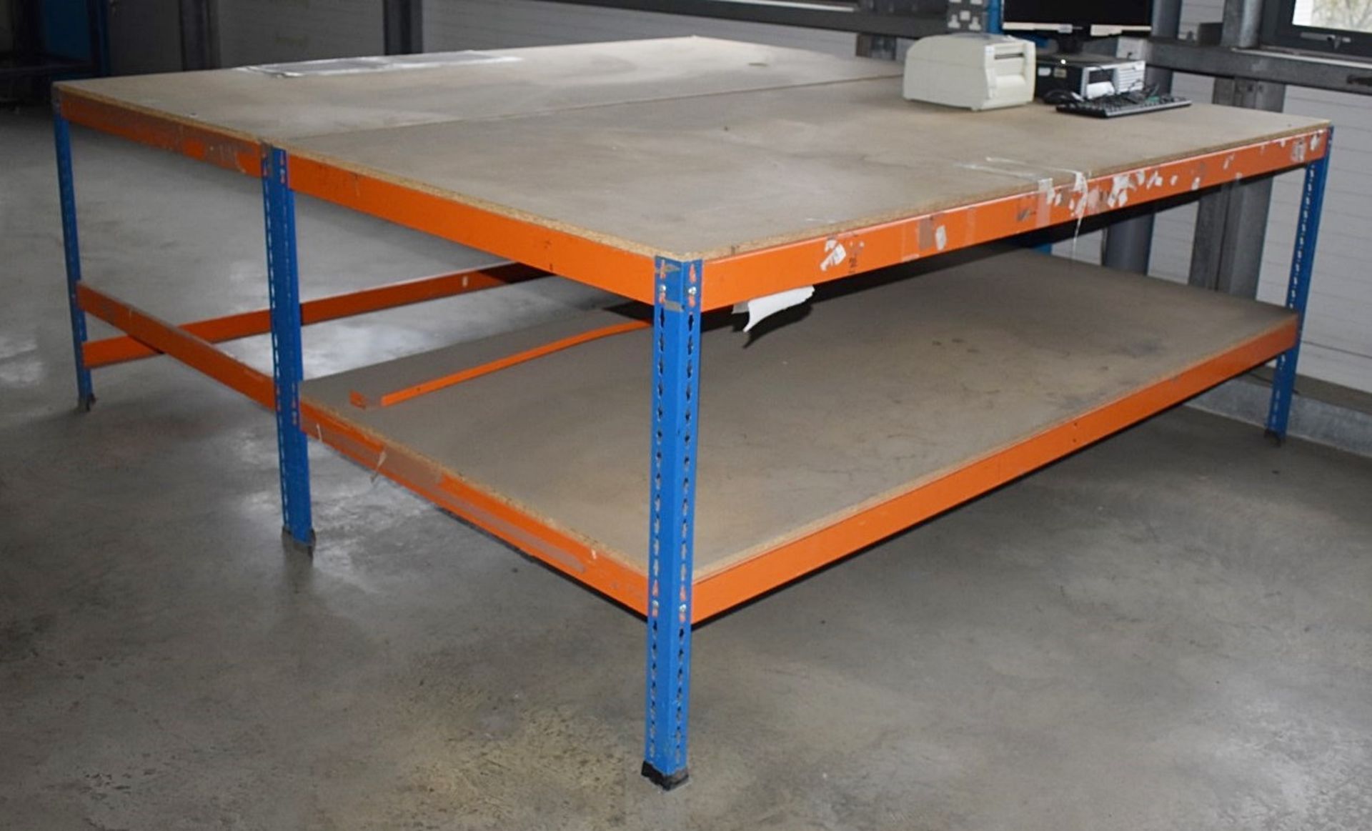 1 x Workbenches With Metal Frames - Dimensions: 120x240cm - Ref FE261 - CL480 - Location: Nottingham - Image 2 of 2