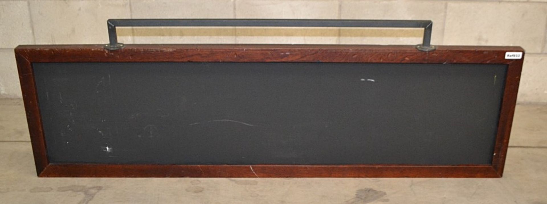 1 x Framed Double-sided Chalkboard Signage - Dimensions: W158 x H45 x D4.5cm - Bild 2 aus 2