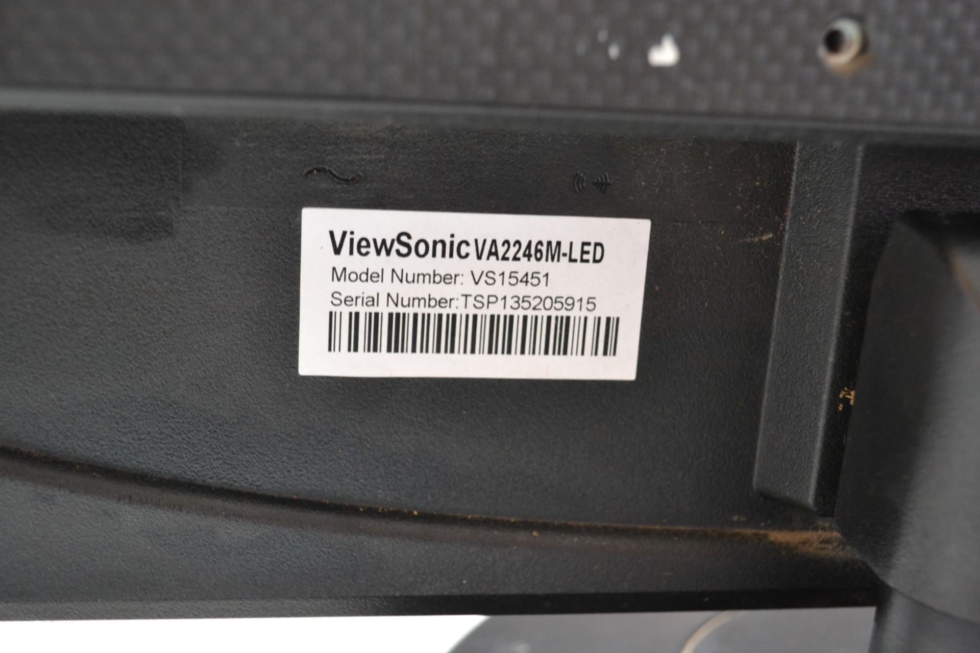 2 x View Sonic VA2246MLED 22" Widescreen PC Monitors - Ref J2255 - CL371 - Location: Altrincham WA14 - Image 4 of 4