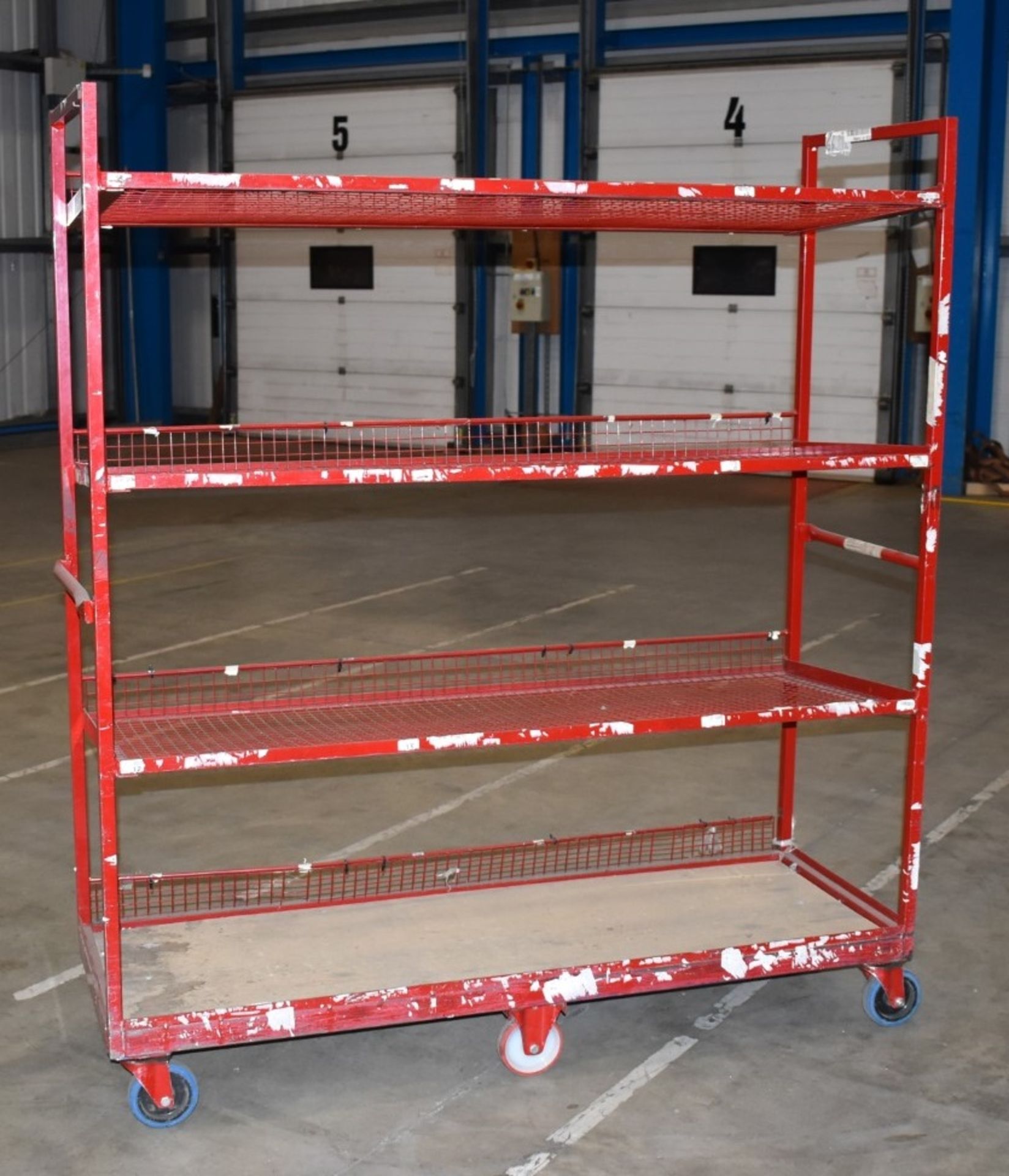 1 x Four Tier Metal Shelf Unit on Castors - Ideal For Warehouses or Offices etc - H180 x W160 x - Image 2 of 7