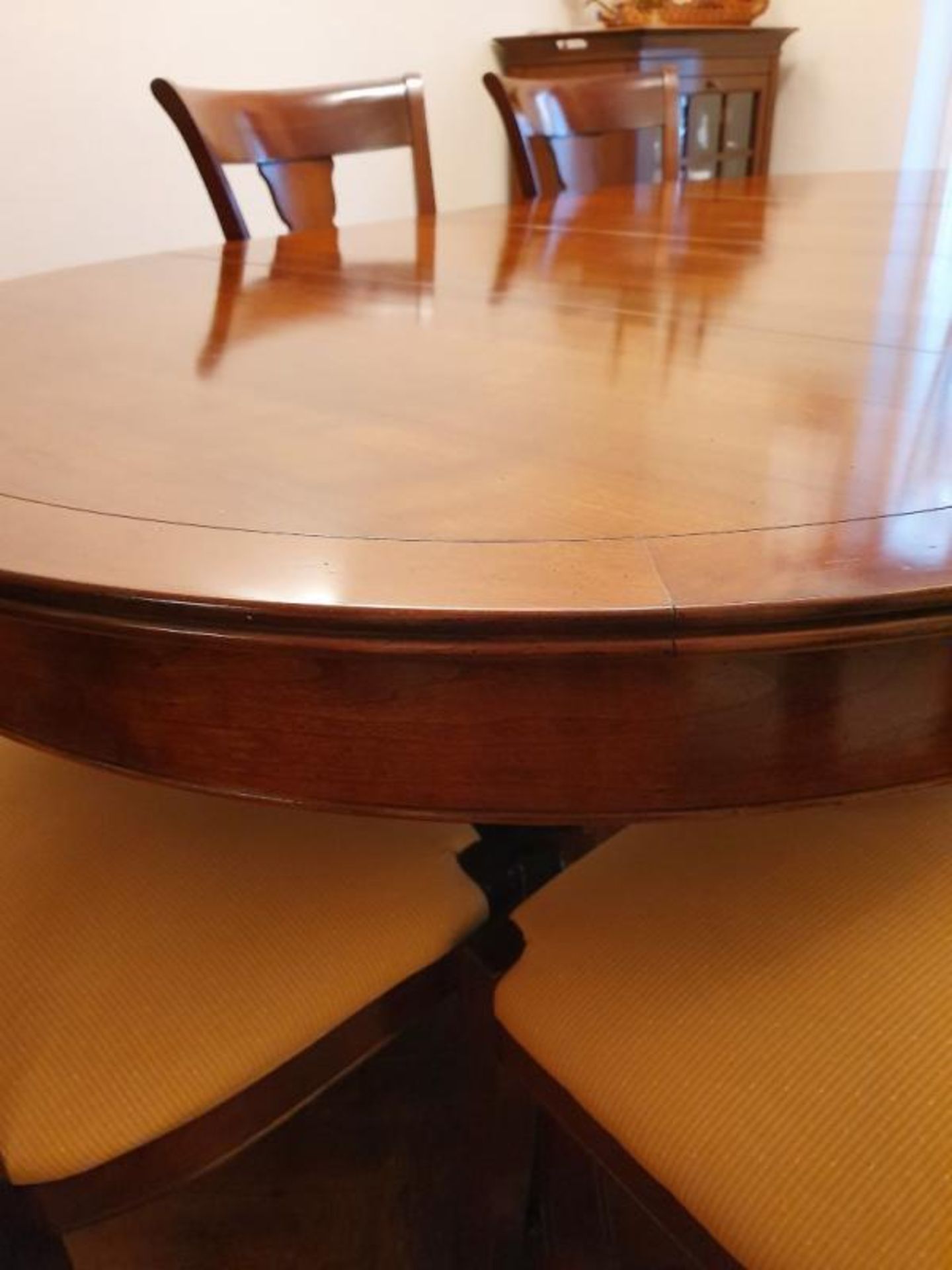 1 x GRANGE Dining Table in Solid Cherry Wood with 8 Matching Chairs - CL473 - Location: Bowdon WA14 - Image 3 of 18