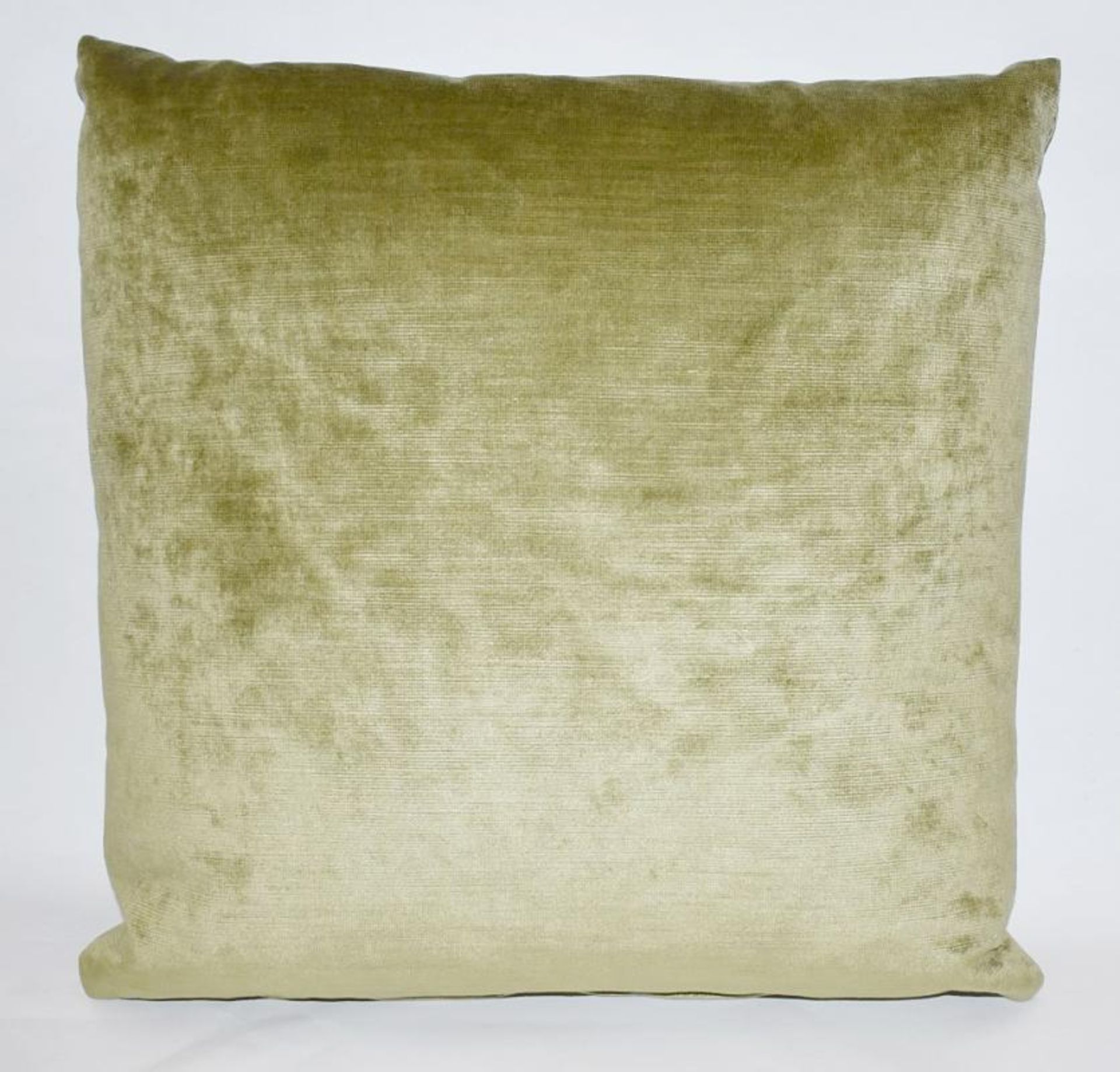 3 x FLEXFORM 'Magnum' Designer Cushions In A Shimmering Light Green Chenille Original - RRP £1,788