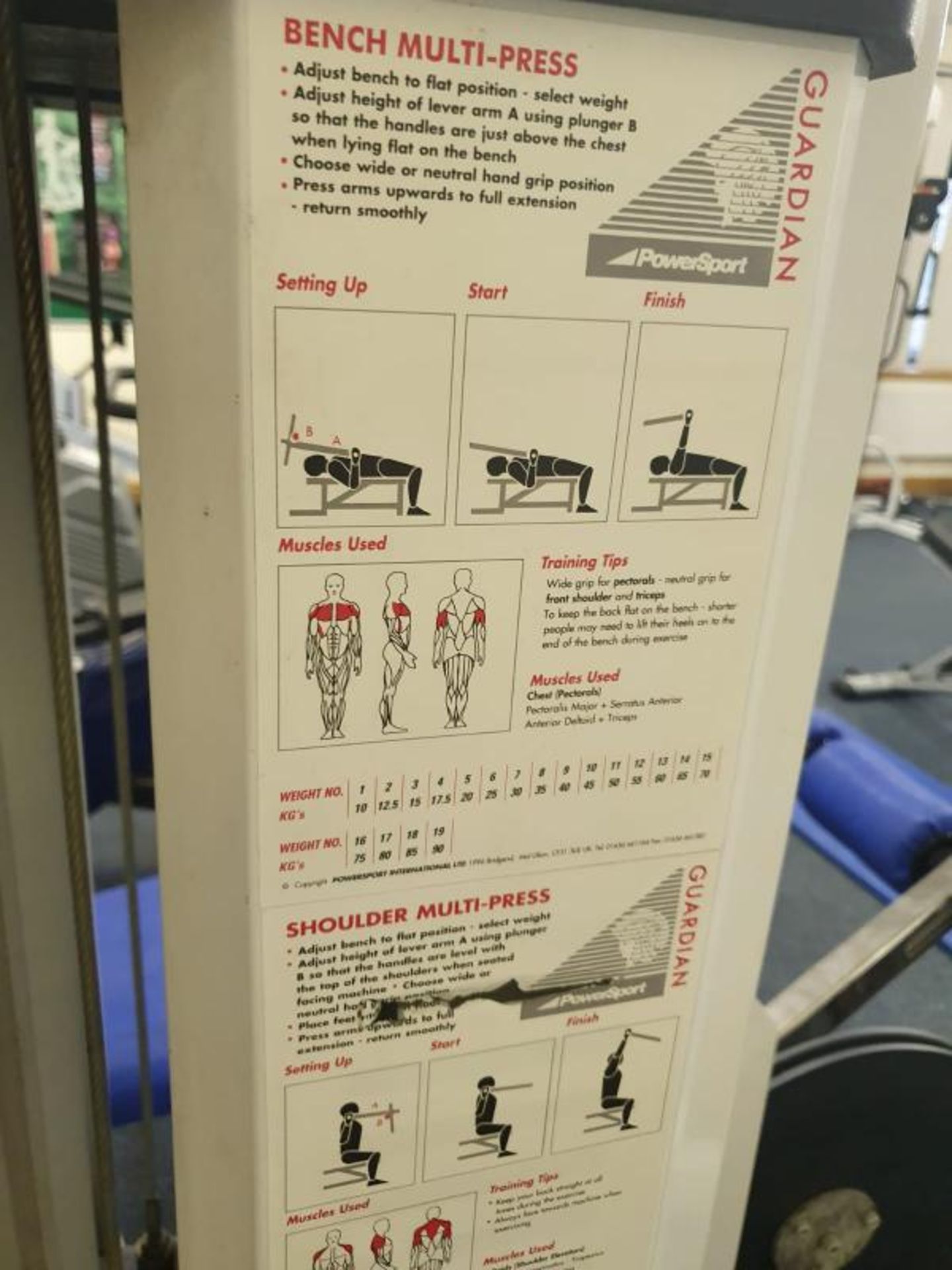 1 x Power Sport Guardian Bench Multi Press - Professional Gym / Sports Equipment - CL468 - Location: - Image 6 of 16