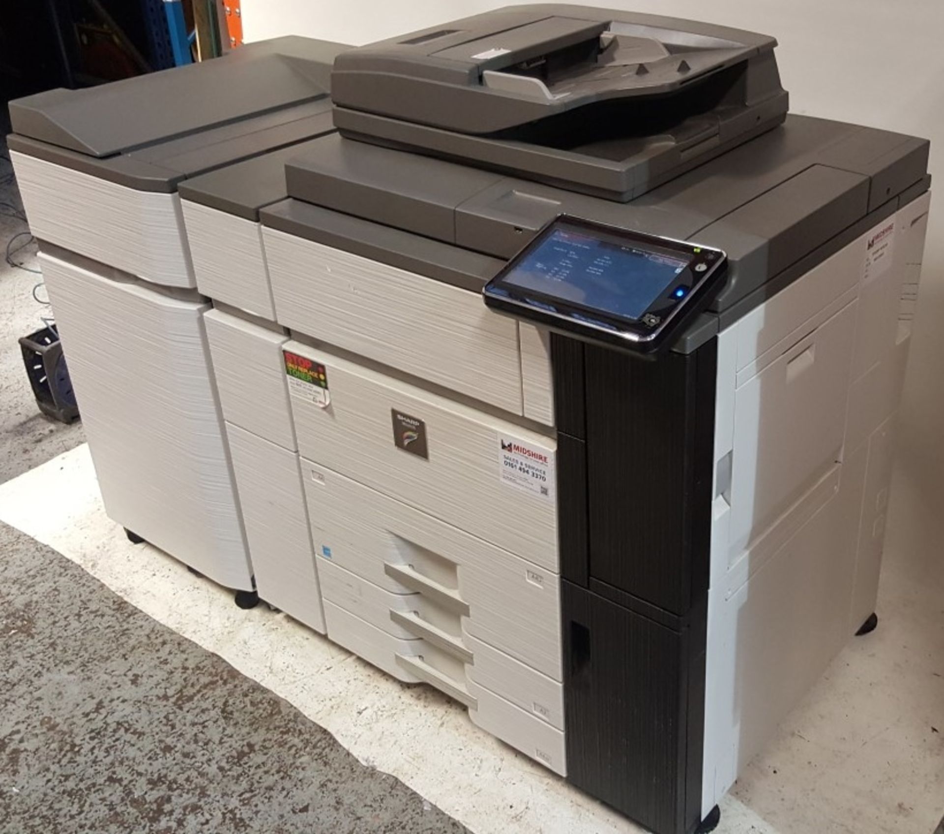 1 x Sharp MX6240N Office Printer + Saddle Stitch Finisher & Curl Correction Unit - CL452 -REF:Ref706 - Image 6 of 9