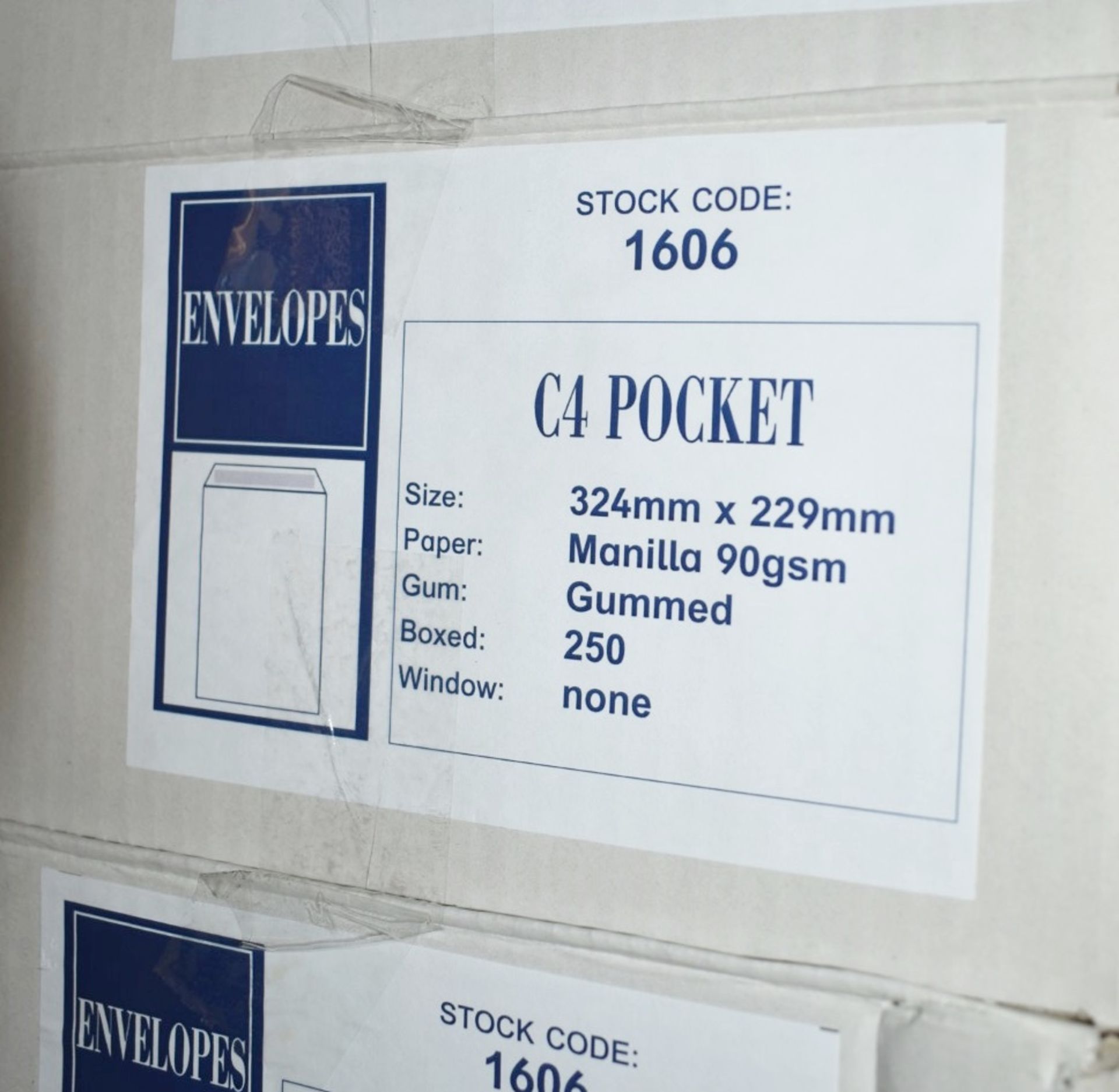 84 x Boxes Of 'C4 Pocket' Manilla  Gummed Envelopes - 324x229mm / 90gsm - Brand New Stock - Ref - Image 2 of 3