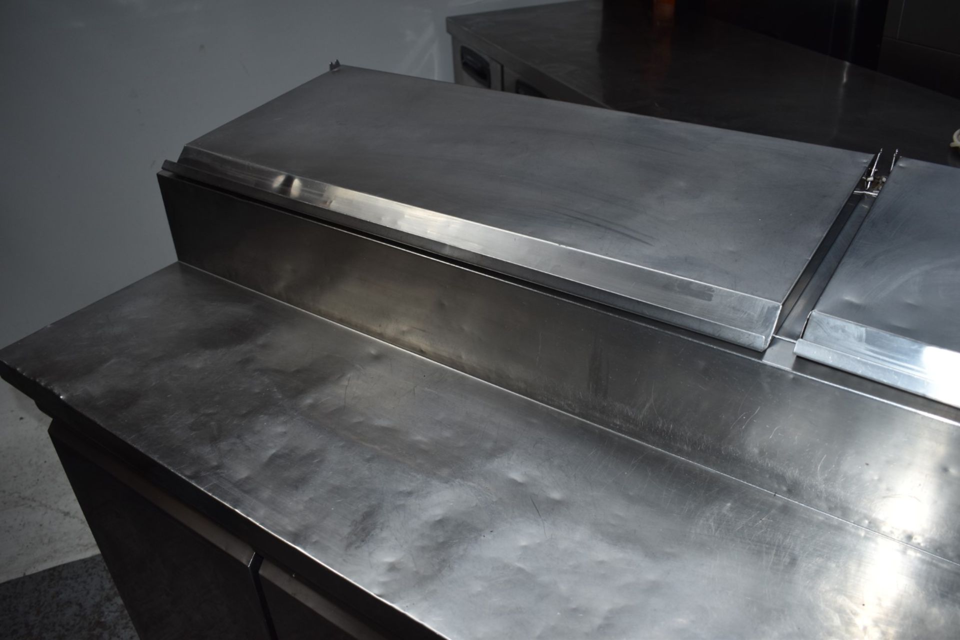 1 x Artikcold SH3000/700 3 Door Refrigerated Pizza Prep Counter - Stainless Steel Finish With Castor - Image 2 of 11