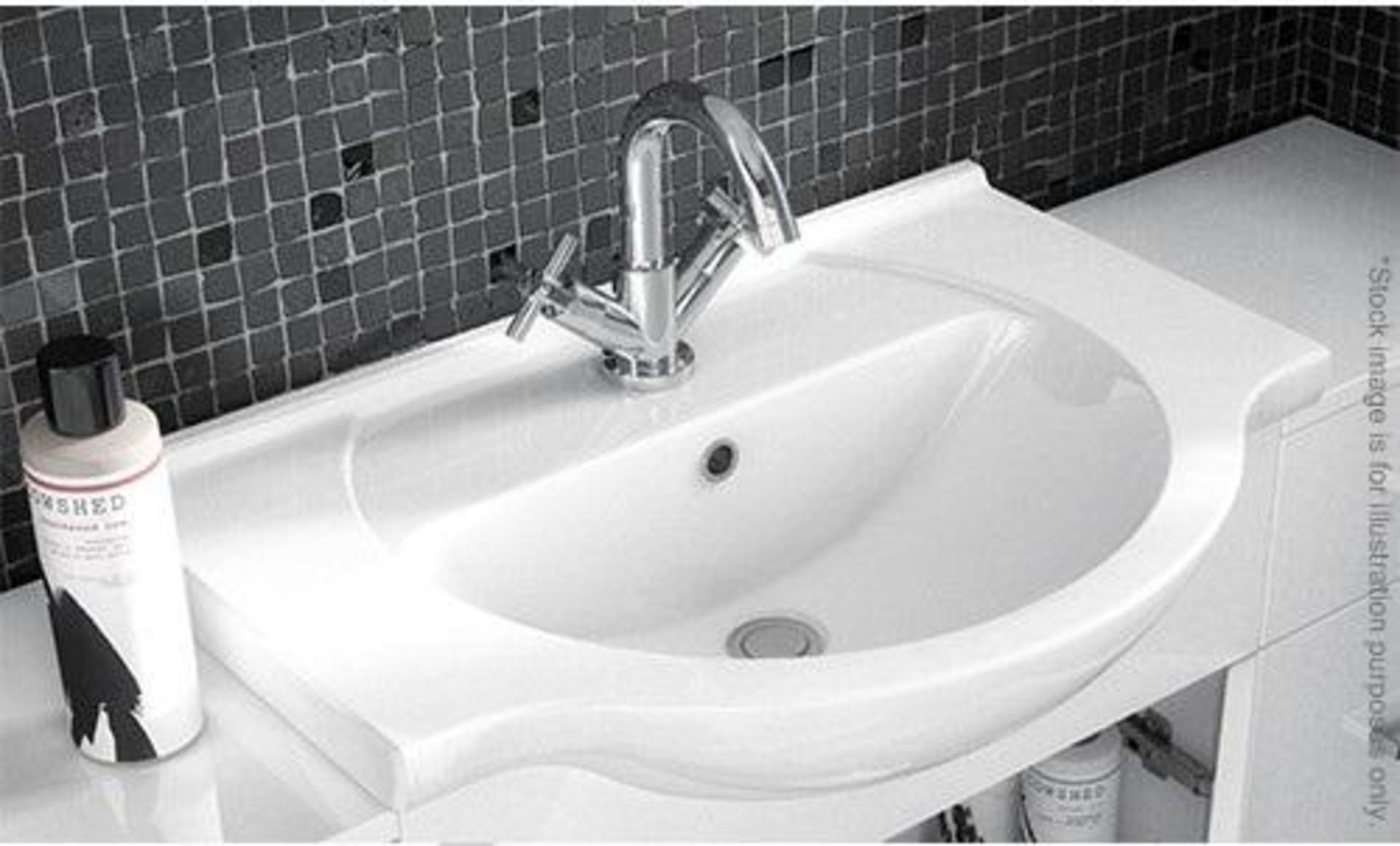 1 x Blanco 550mm Vanity Unit With Ceramic Basin - New & Boxed Stock - CL406 - Location: Bolton BL1 - - Image 2 of 3