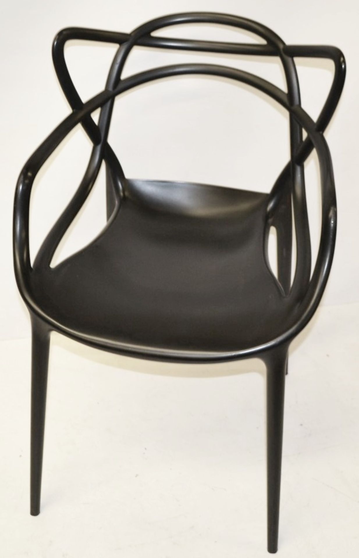 3 x Philippe Starck For Kartell 'Masters' Designer Bistro Chairs In BLACK From A City Centre Cafe