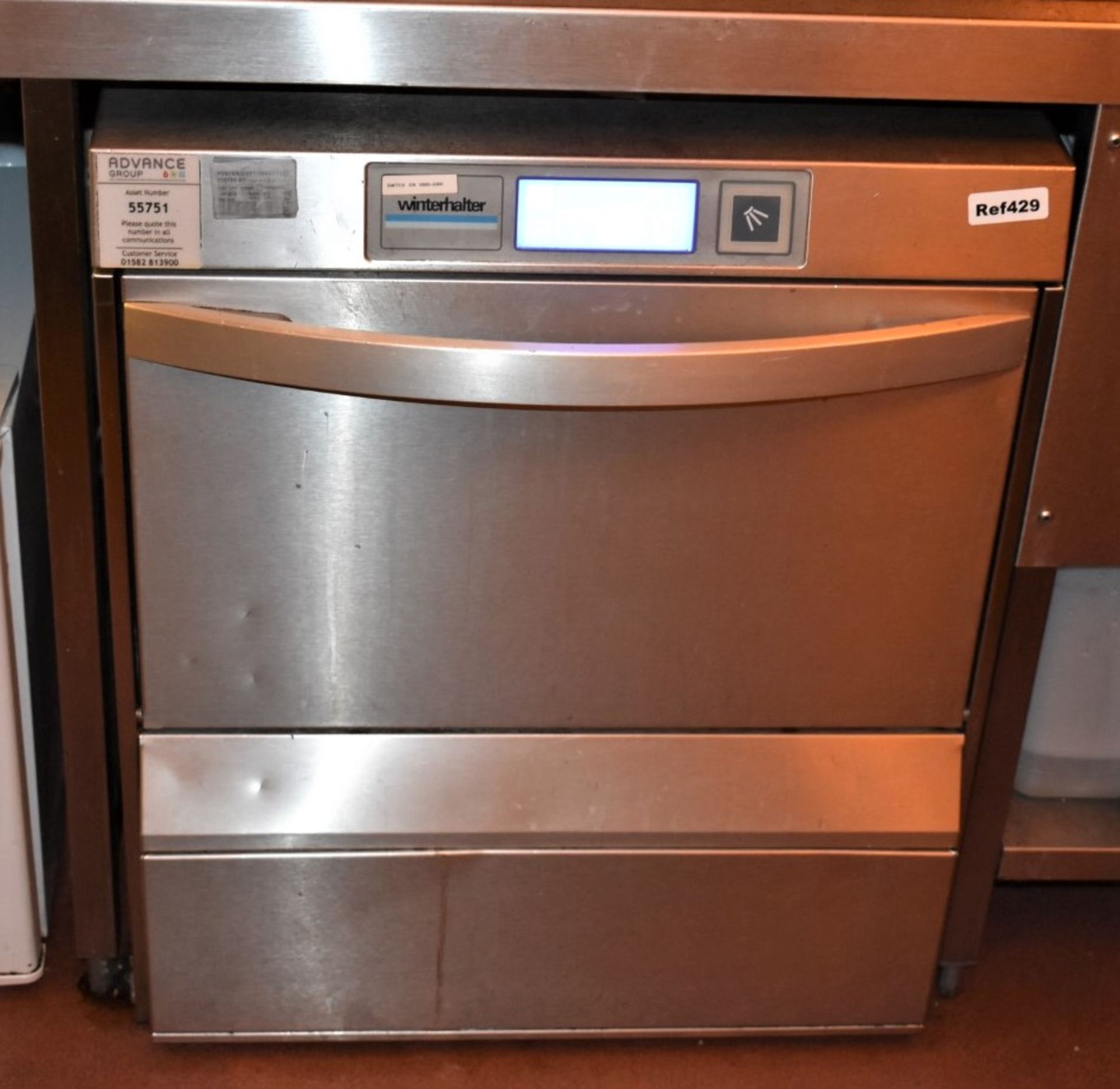 1 x Winterhalter UC-M Commercial Backbar Glass Washer With Stainless Steel Finish - H75 x W60 x - Image 2 of 6