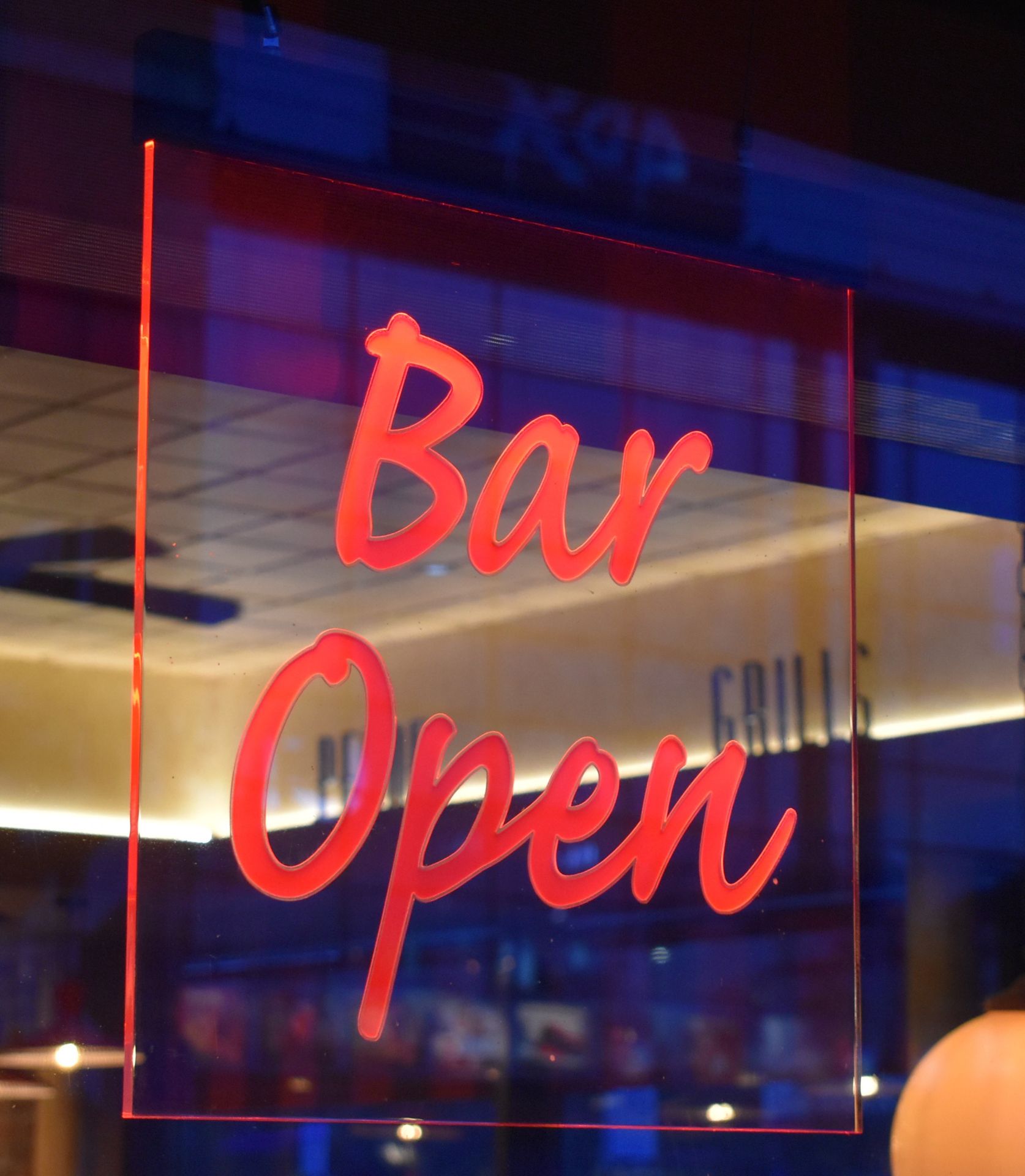 1 x Neon Effect BAR OPEN Illuminated Sign - 55 x 67 cms - CL470 - Location: Crawley RH10Please - Bild 2 aus 3