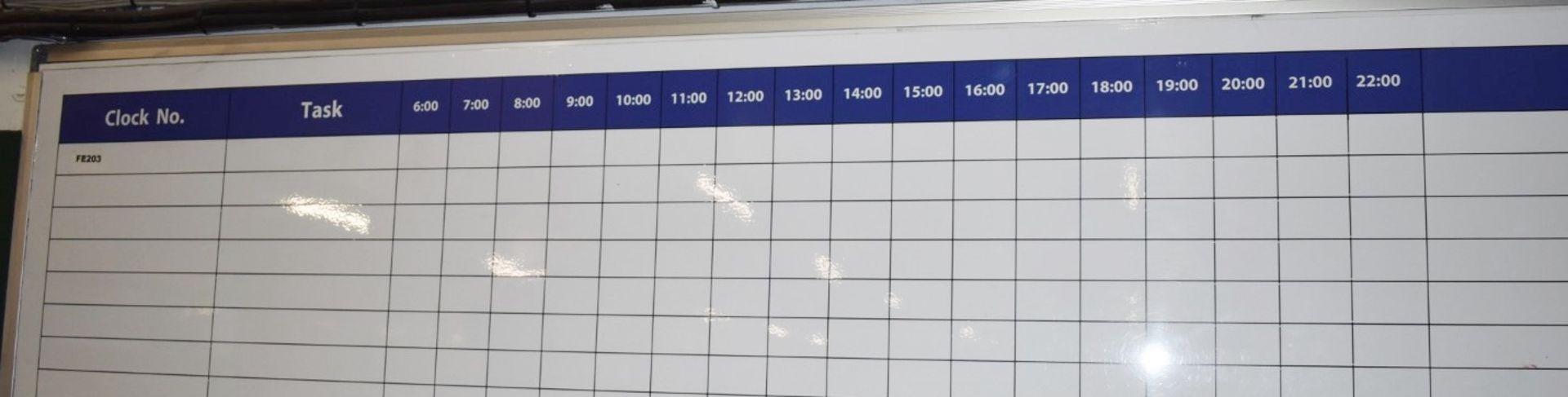 1 x Warehouse Day Planner White Board - Wall Mounted - 200 x 120 cms - Ref FE203 WH - CL480 - - Image 2 of 2