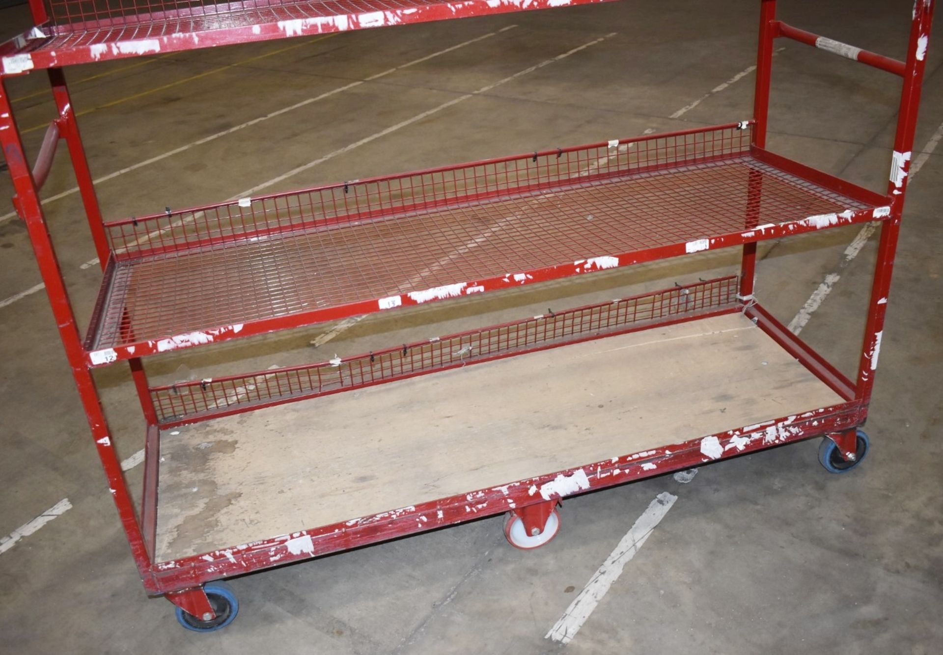 1 x Four Tier Metal Shelf Unit on Castors - Ideal For Warehouses or Offices etc - H180 x W160 x - Image 3 of 7