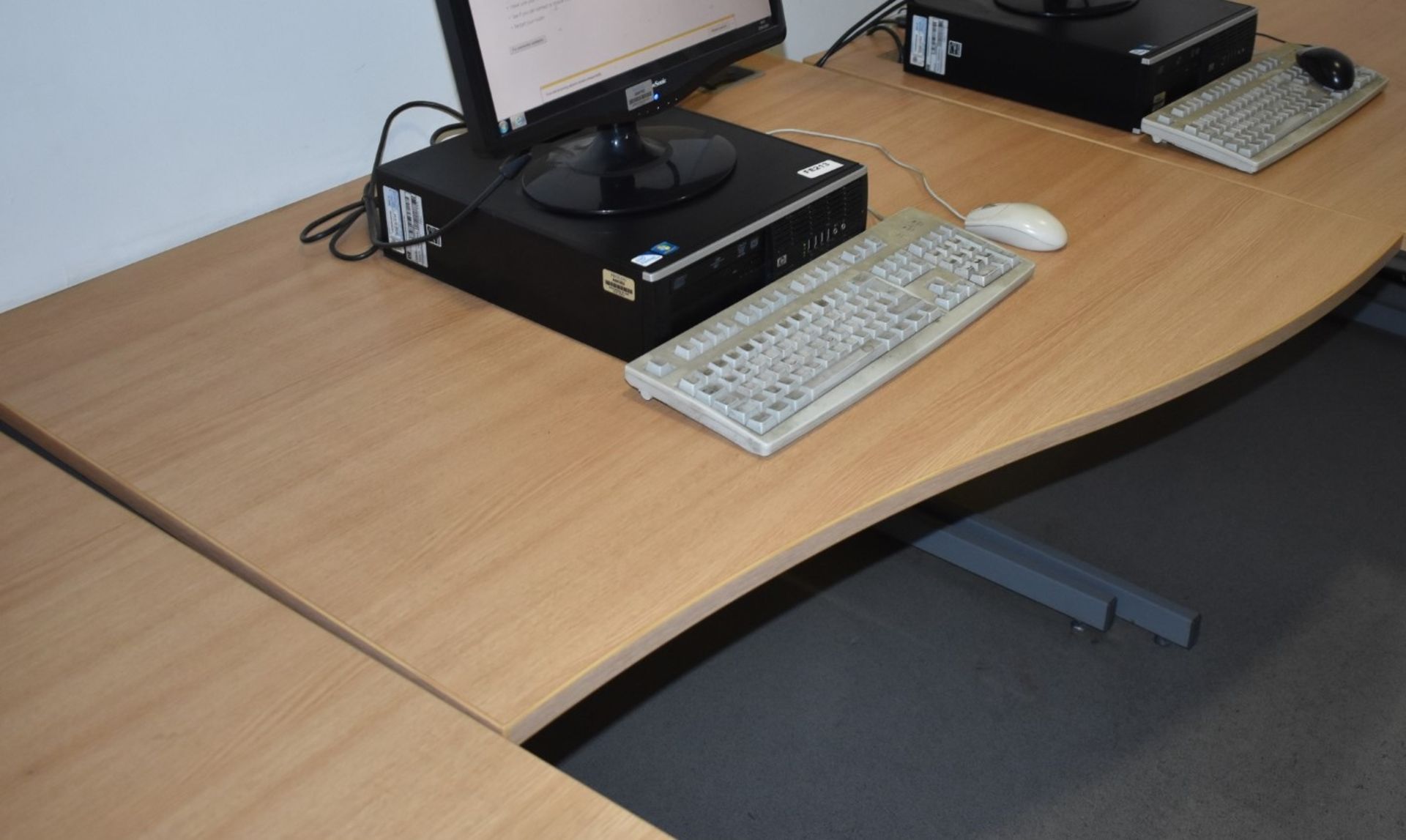 4 x Wave Computer Office Desks in Beech - 120cm Wide - Ref FE214 CT - CL480 - Location: Nottingham - Image 3 of 4