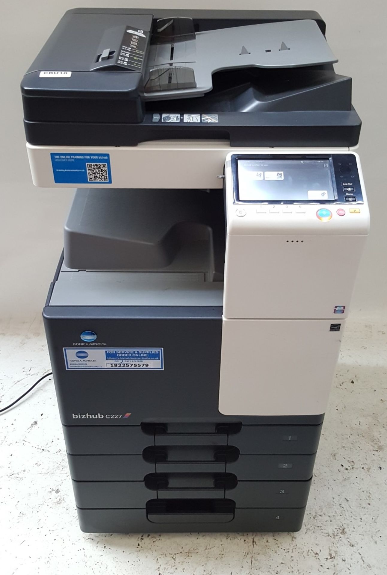 1 x Konica Minolta Bizhub C227 Colour Multifunction Office Printer - Ref CBU18 - Image 3 of 8