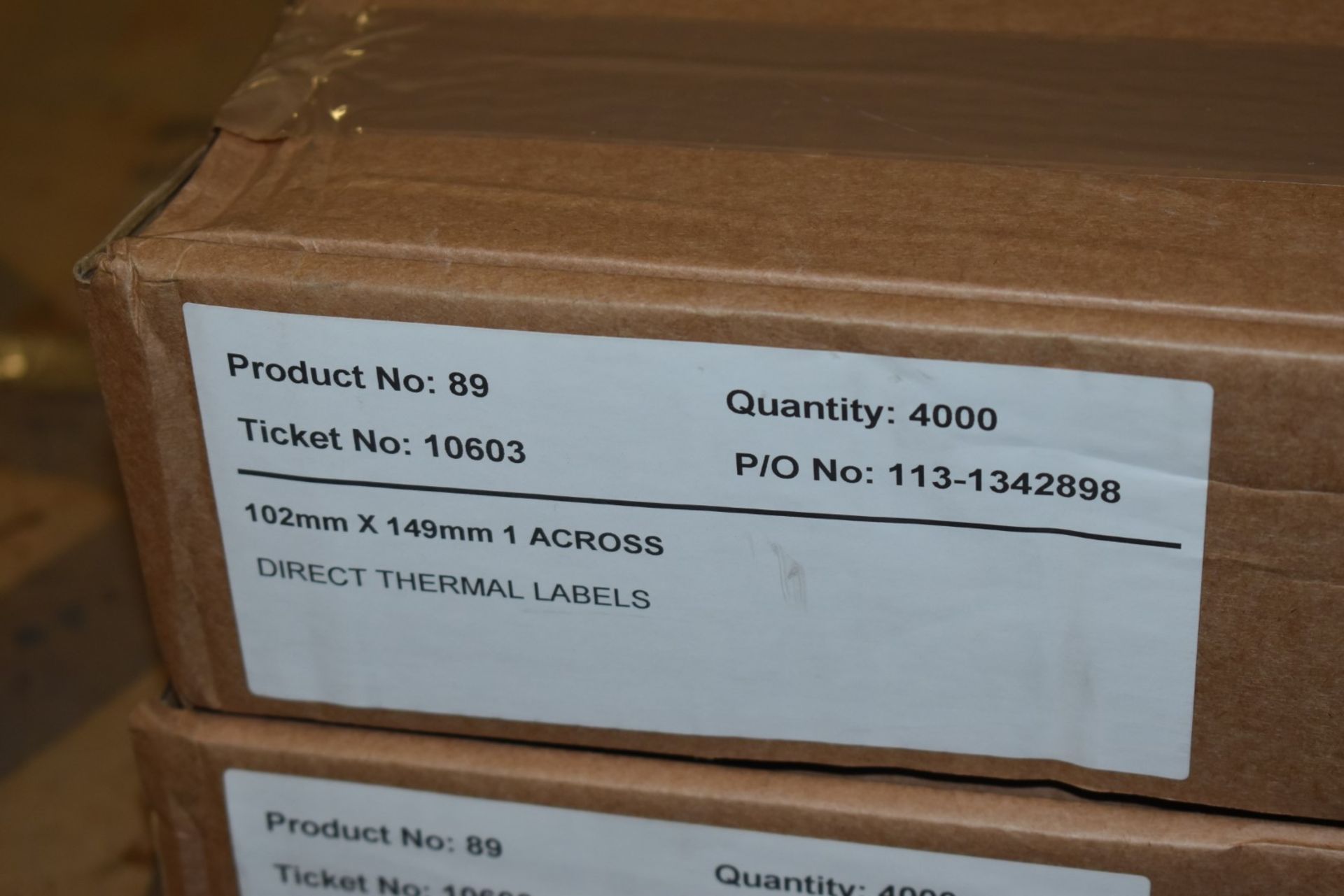 8,000 x Direct Thermal Labels - Size 102mm x 149mm - Supplied in Two New Boxes - Ref LD283 - - Image 2 of 2