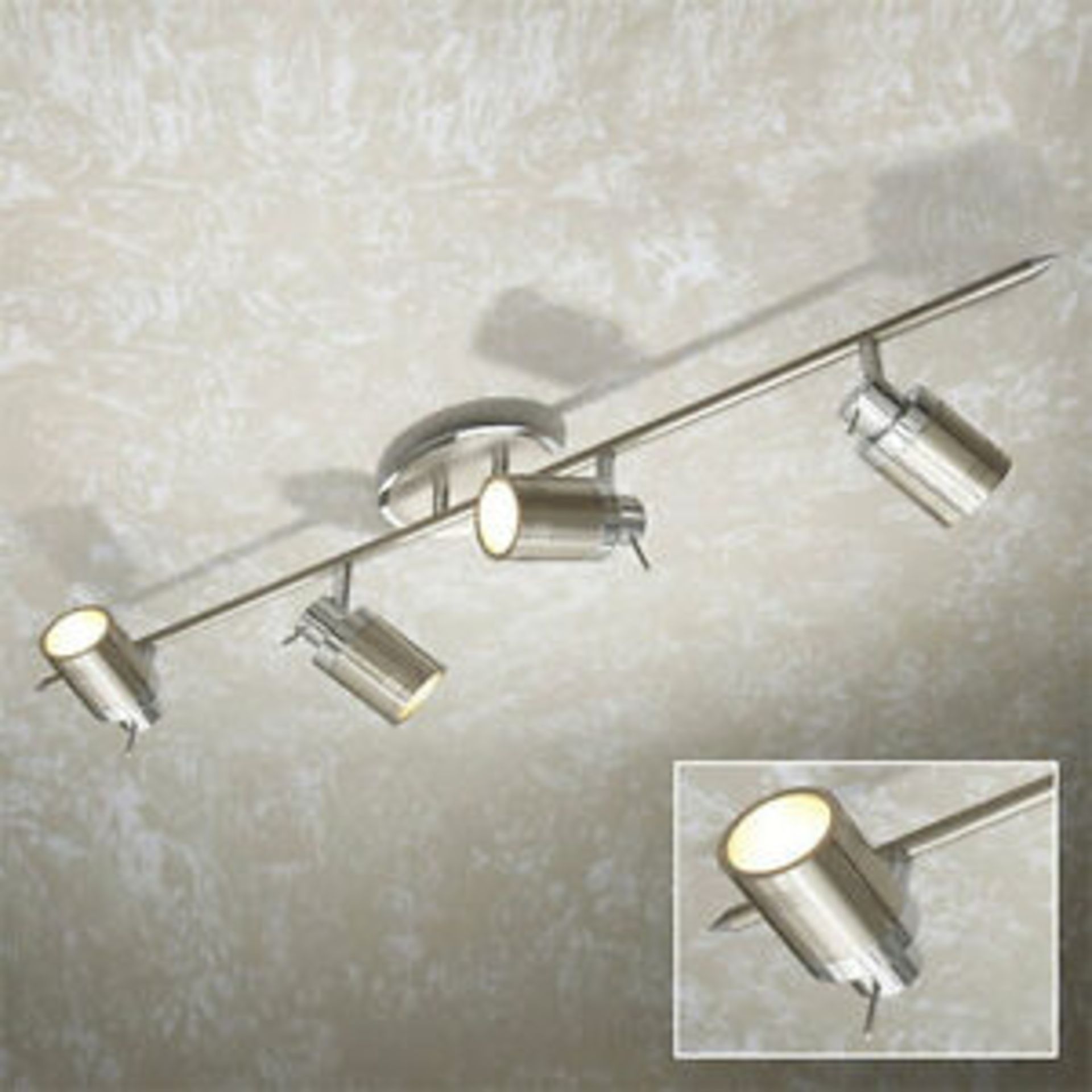 2 x Hib Nero Chrome 4 Multi-Angled Light Ceiling Spotlights IP44 Suitable For Bathrooms - Product