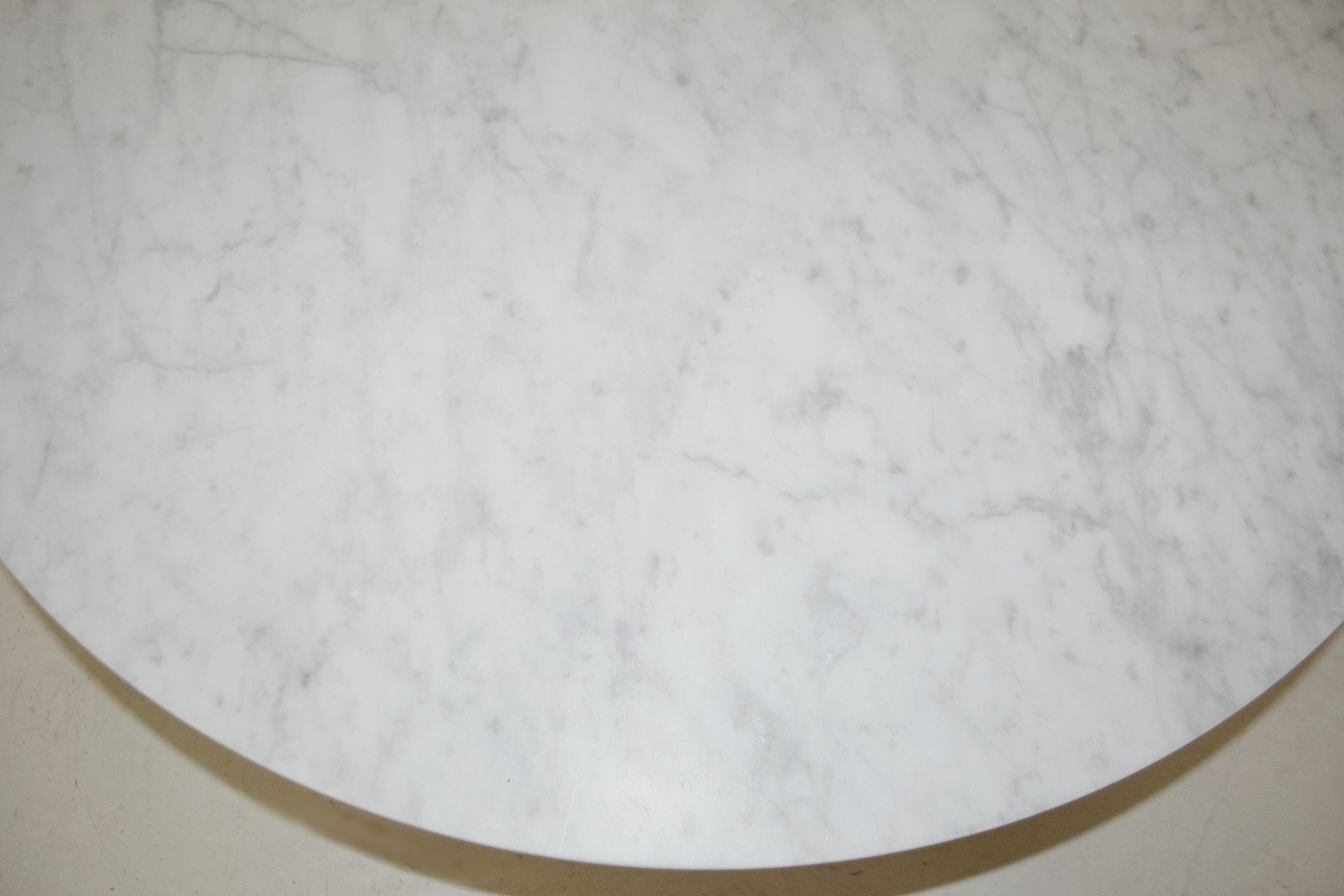 1 x B&B Italia 'MERA' White Marble Topped Designer Table (MTR90) - Designed By Antonio Citterio - Image 3 of 14