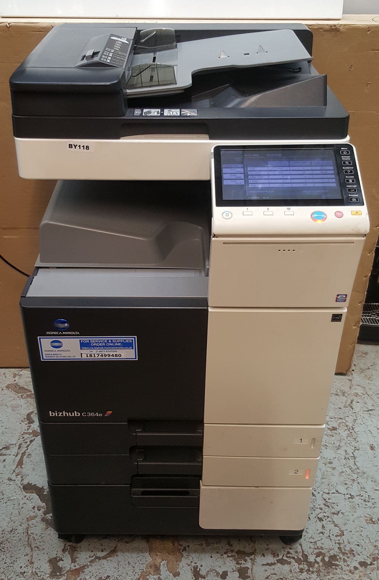 1 x Konica Minolta Bizhub C364e Colour Multifunction Office Printer - Ref BY118